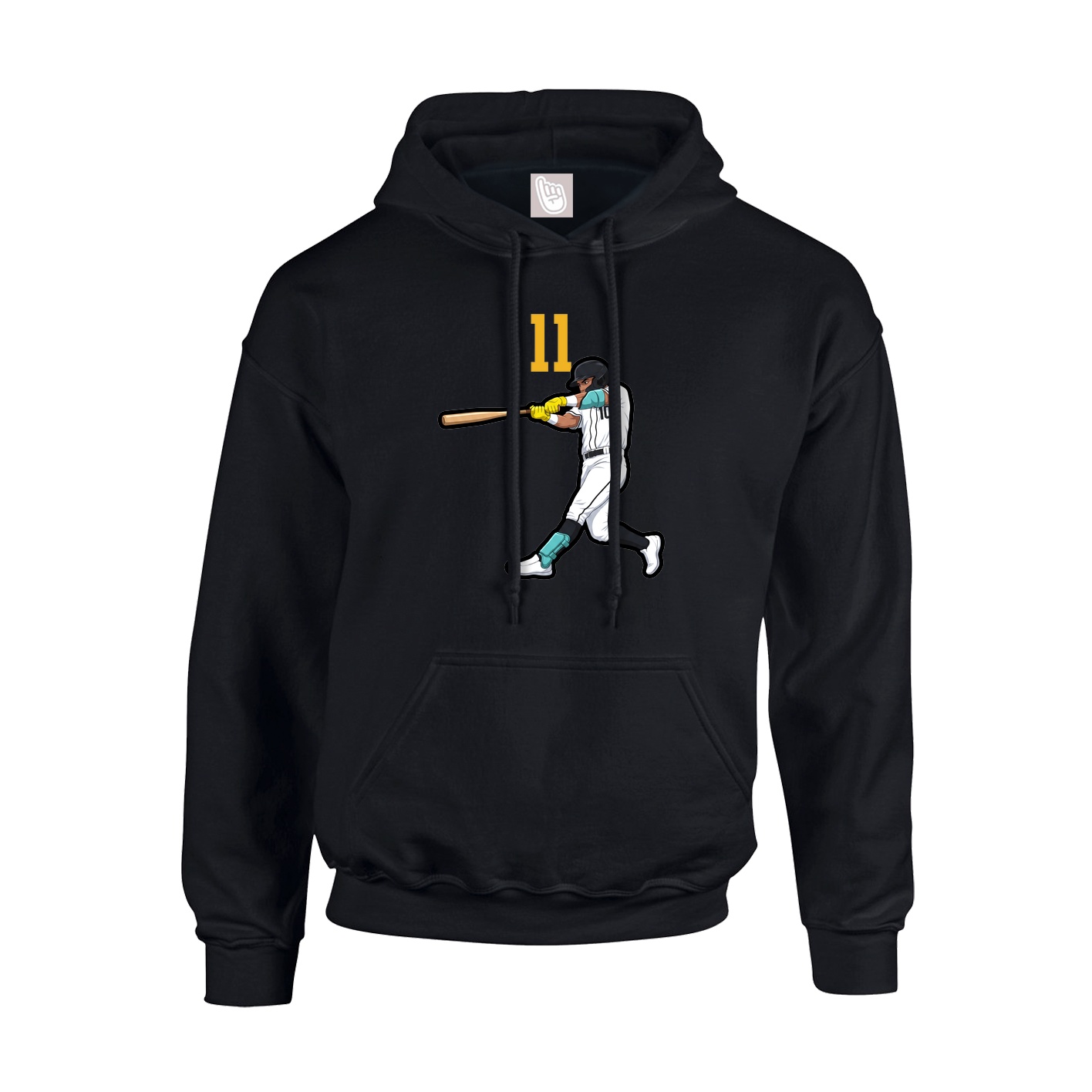 Youth Hoodie — Number Top in Black