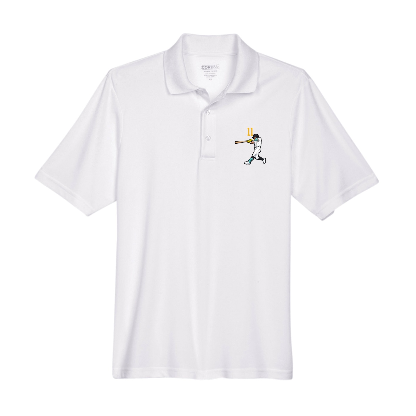 Performance Polo — Number Top in White