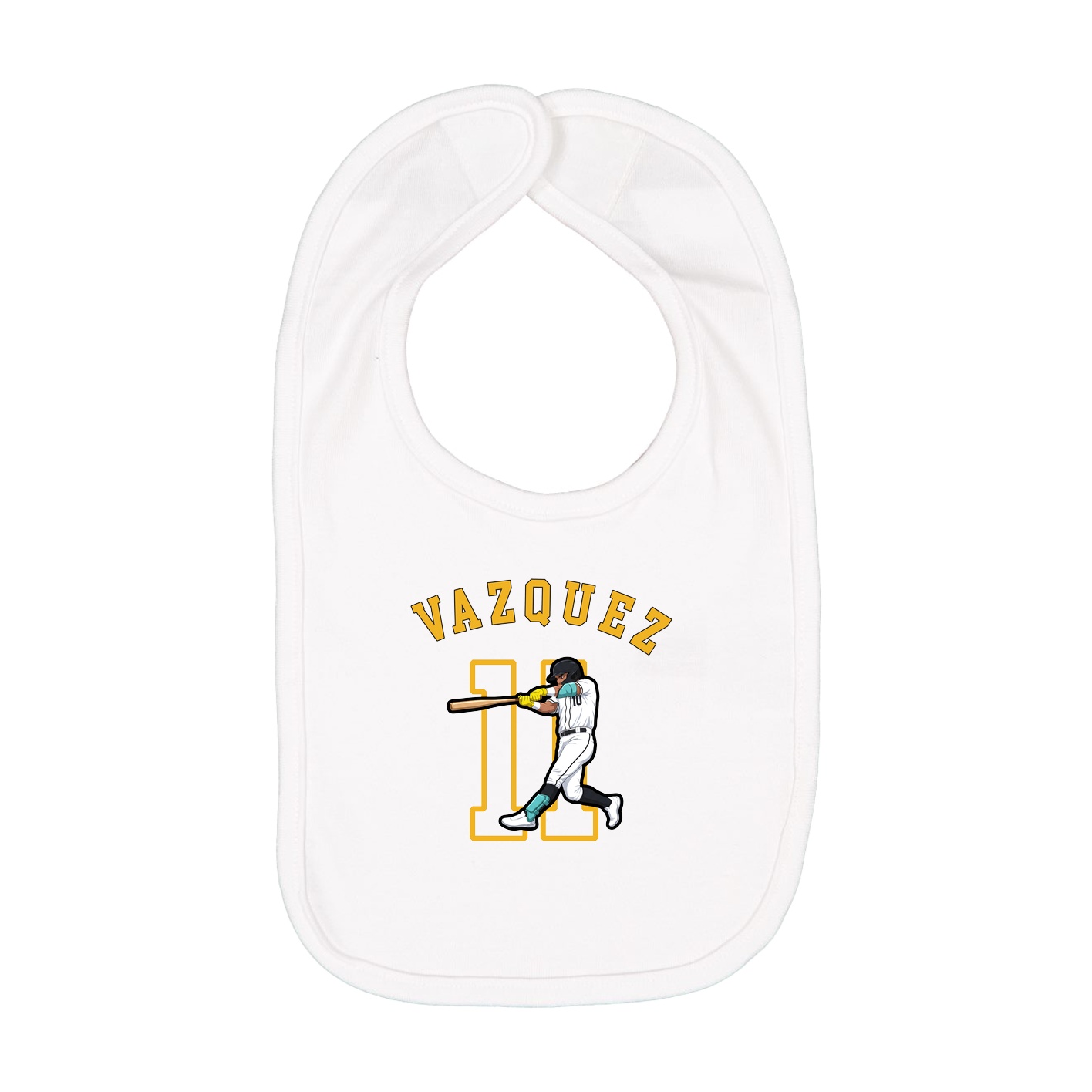 Infant Bib — Shirsey Arch in White
