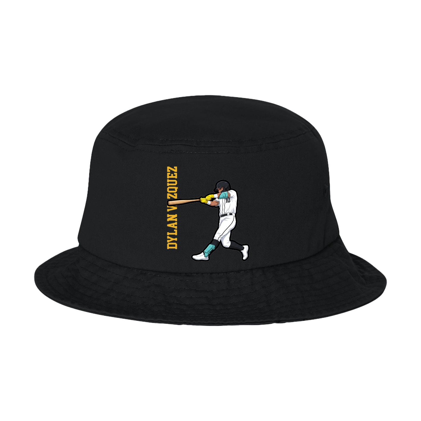 Bucket Cap — Name Vertical in Black