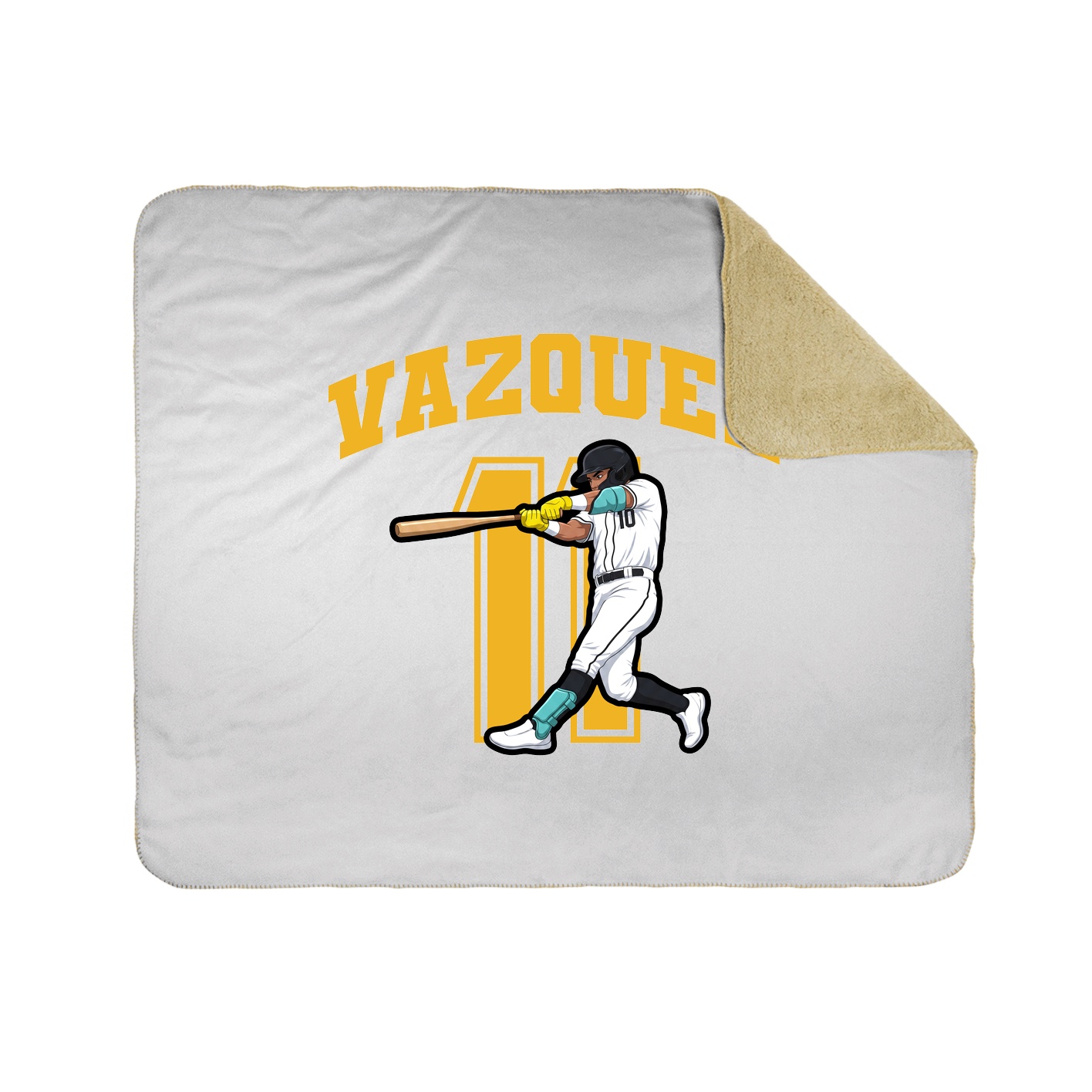 Throw Blanket — Number in White