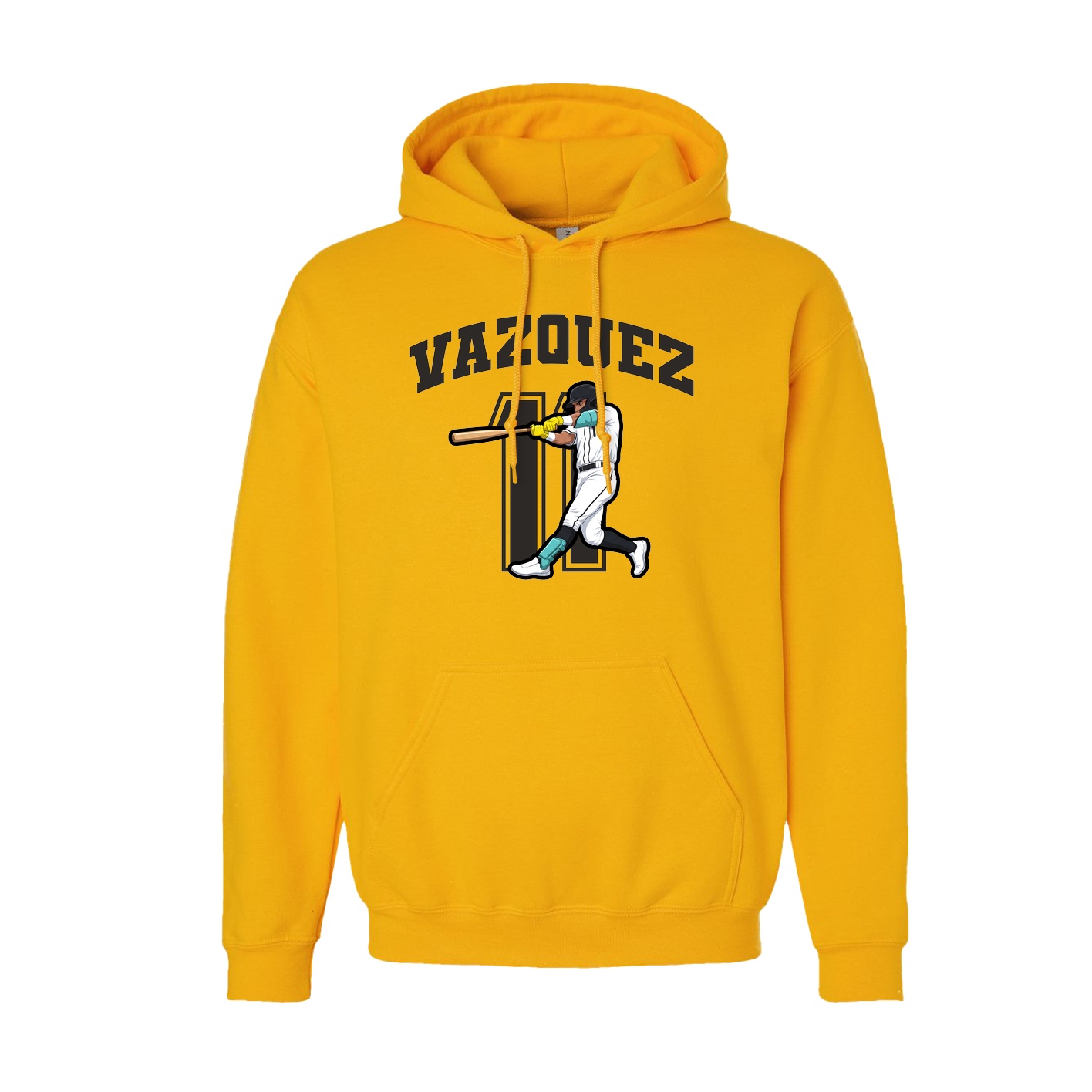 Youth Hoodie — Number in Gold