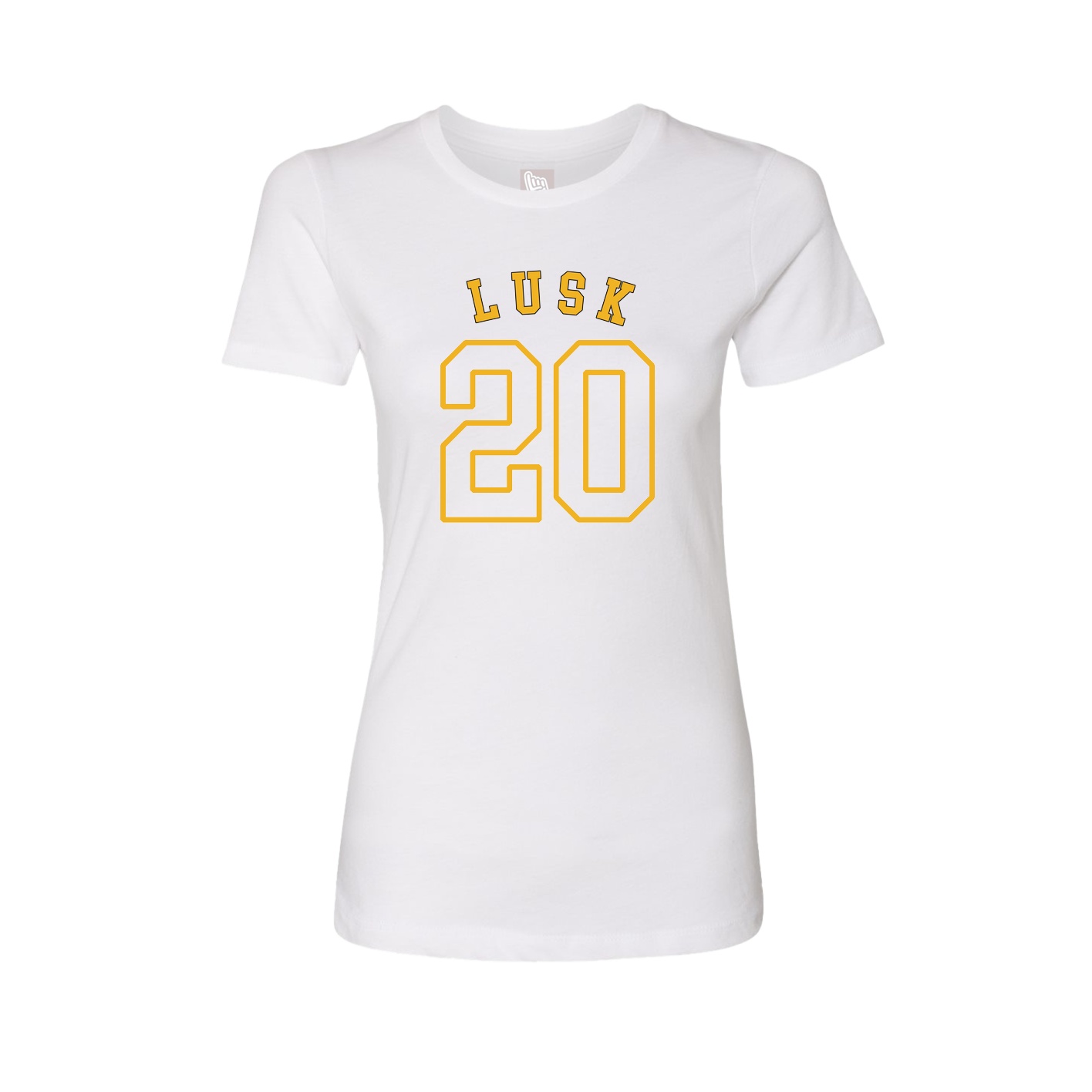 Fitted Women's Tee — Shirsey Arch in White