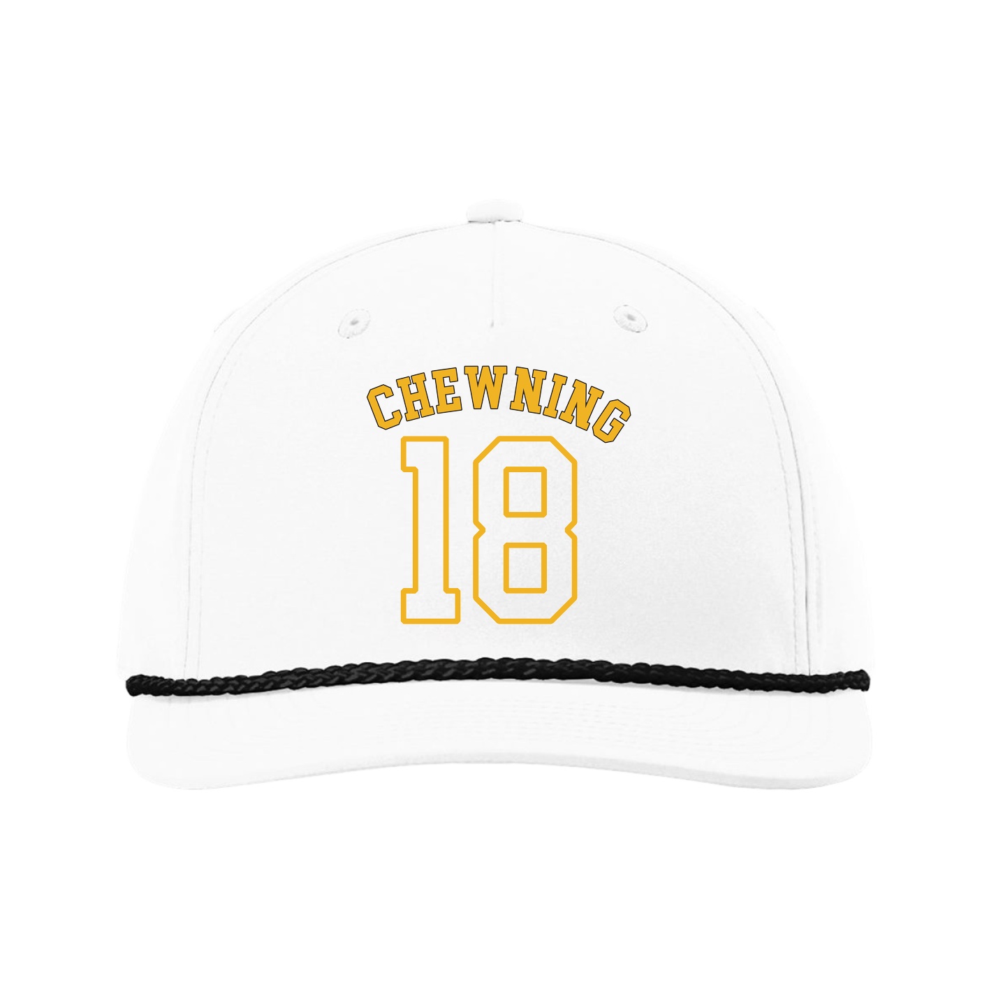 Five-Panel Classic Rope Cap — Shirsey Arch in White