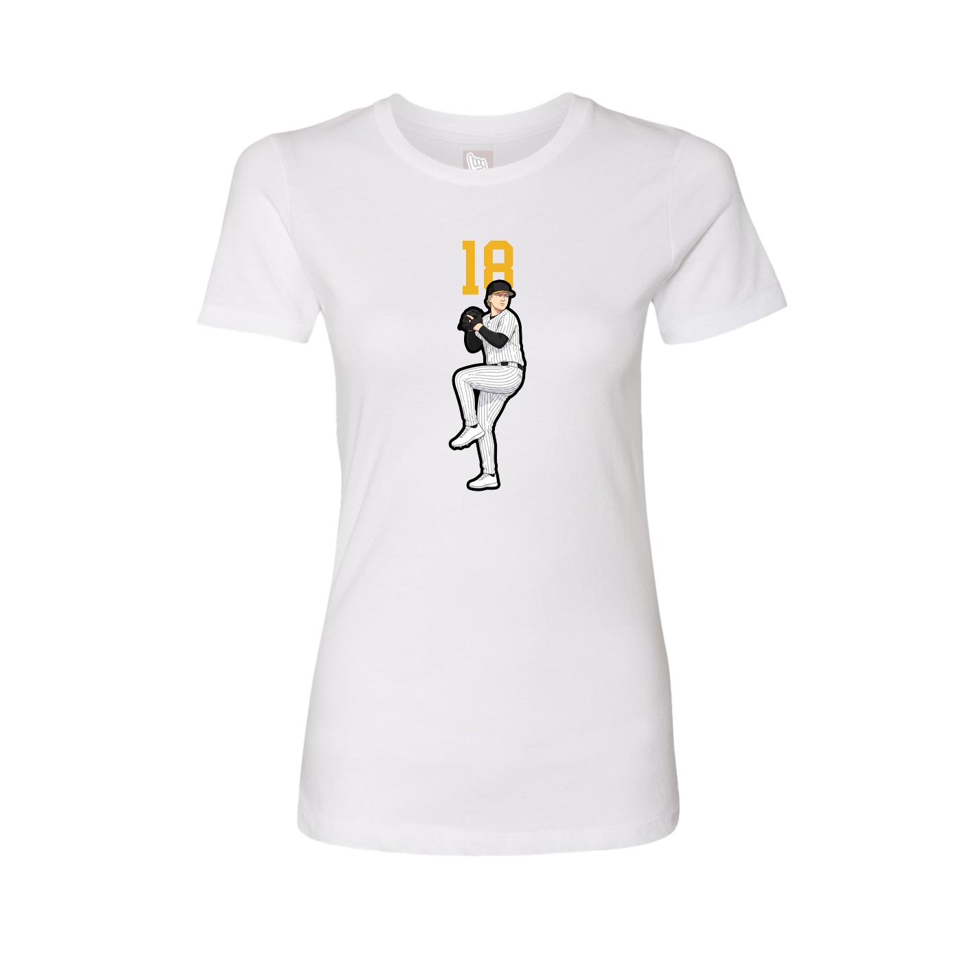 Womens Tee — Number Top in White