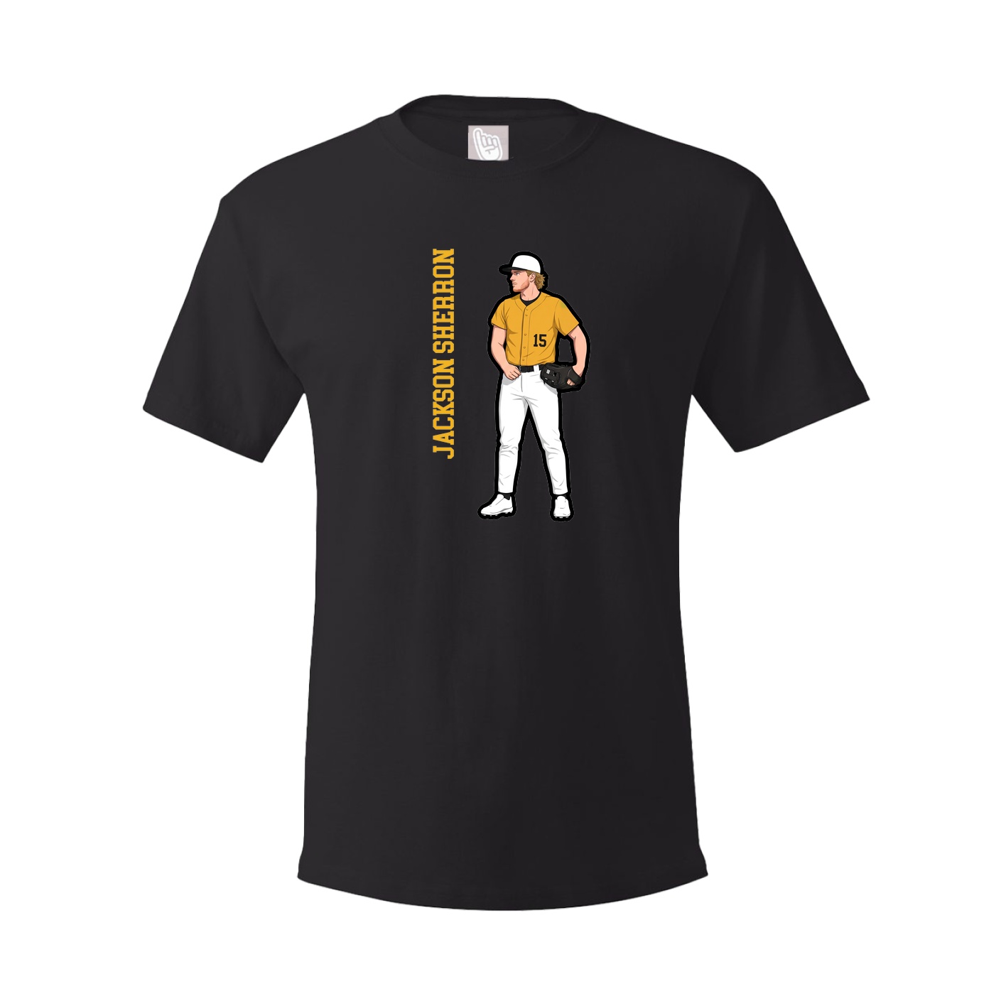Youth Tee — Name Vertical in Black