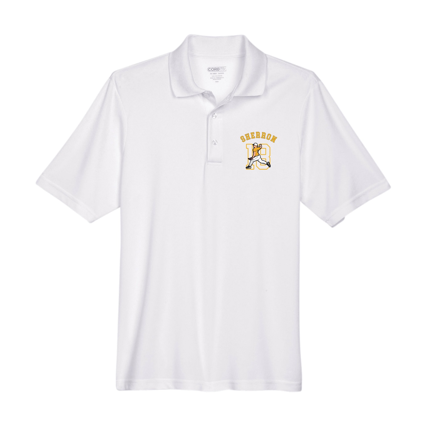 Performance Polo — Shirsey Arch in White