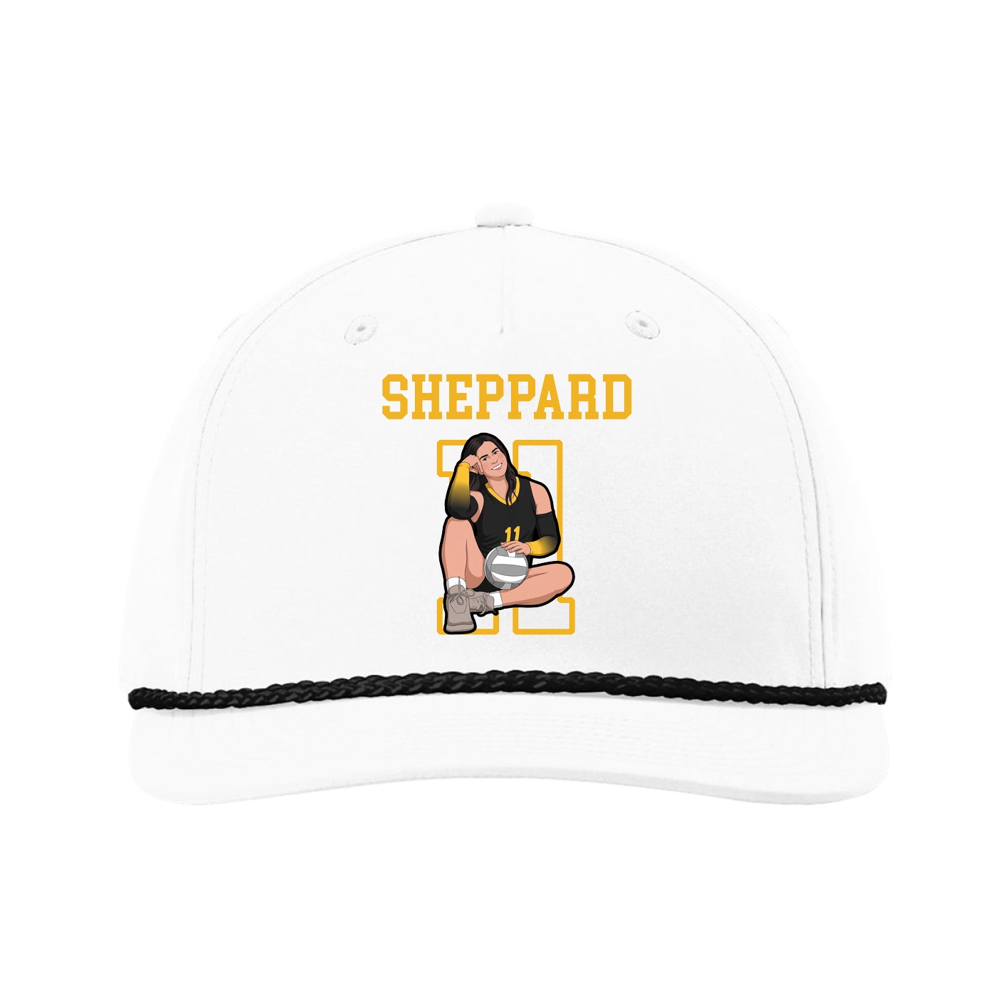 Five-Panel Classic Rope Cap — Shirsey in White