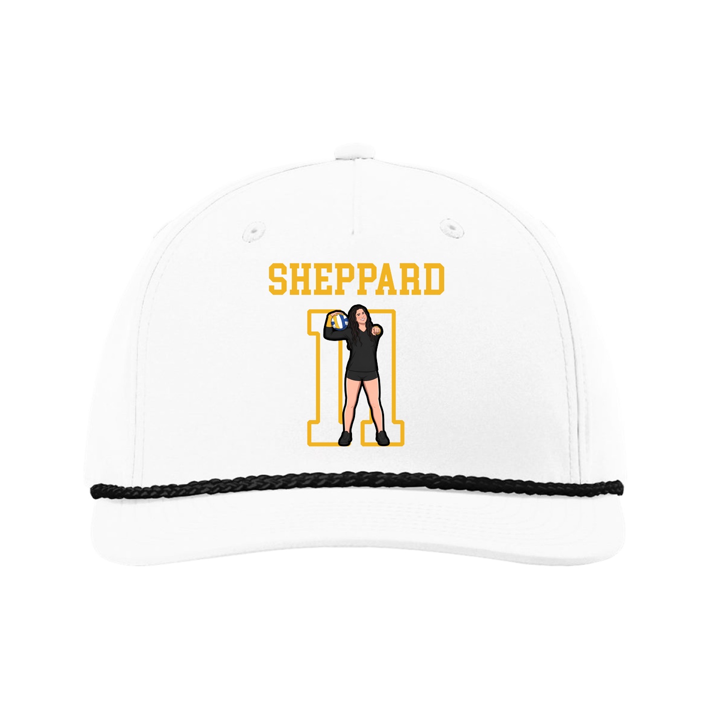 Five-Panel Classic Rope Cap — Shirsey in White