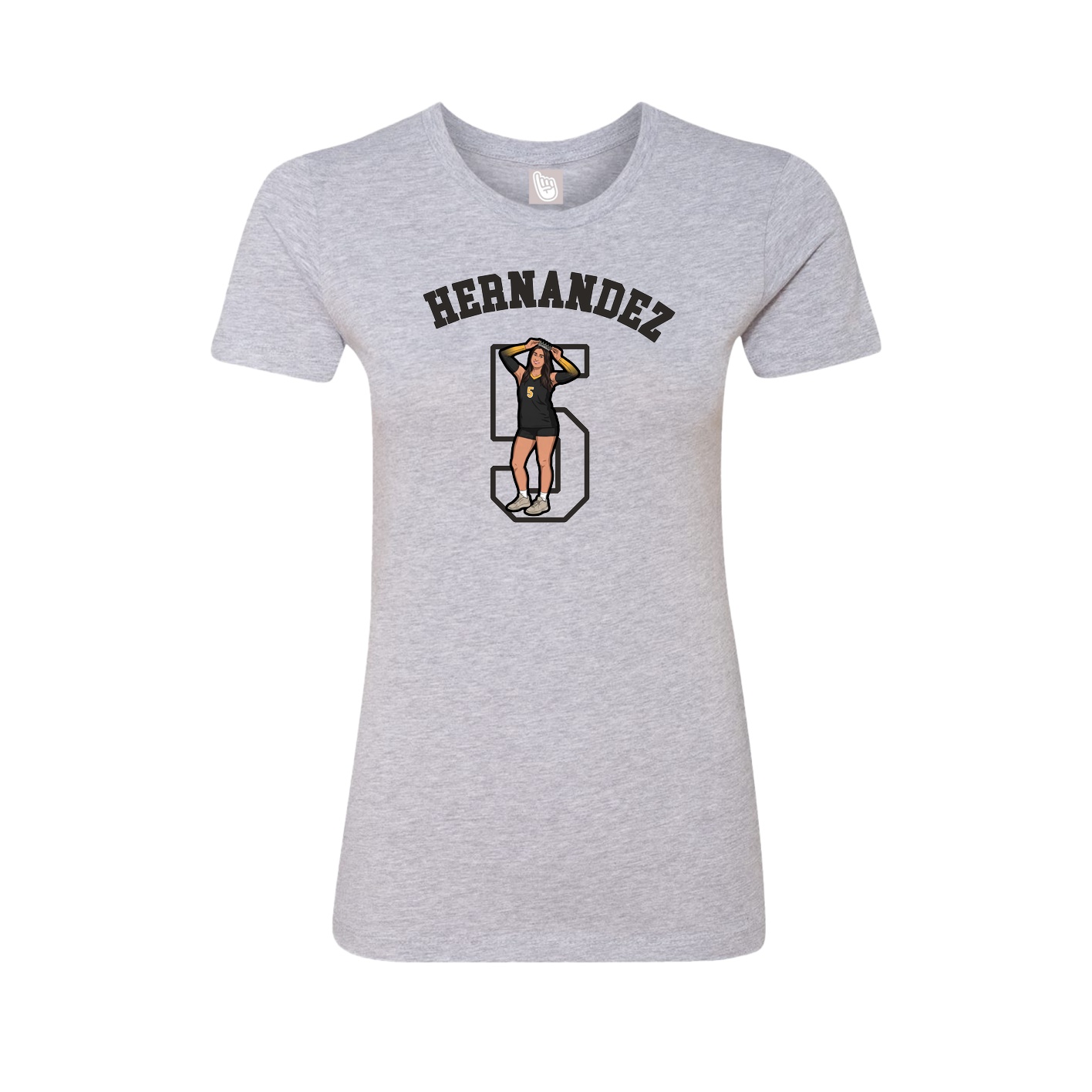 Fitted Women's Tee — Shirsey Arch in Grey