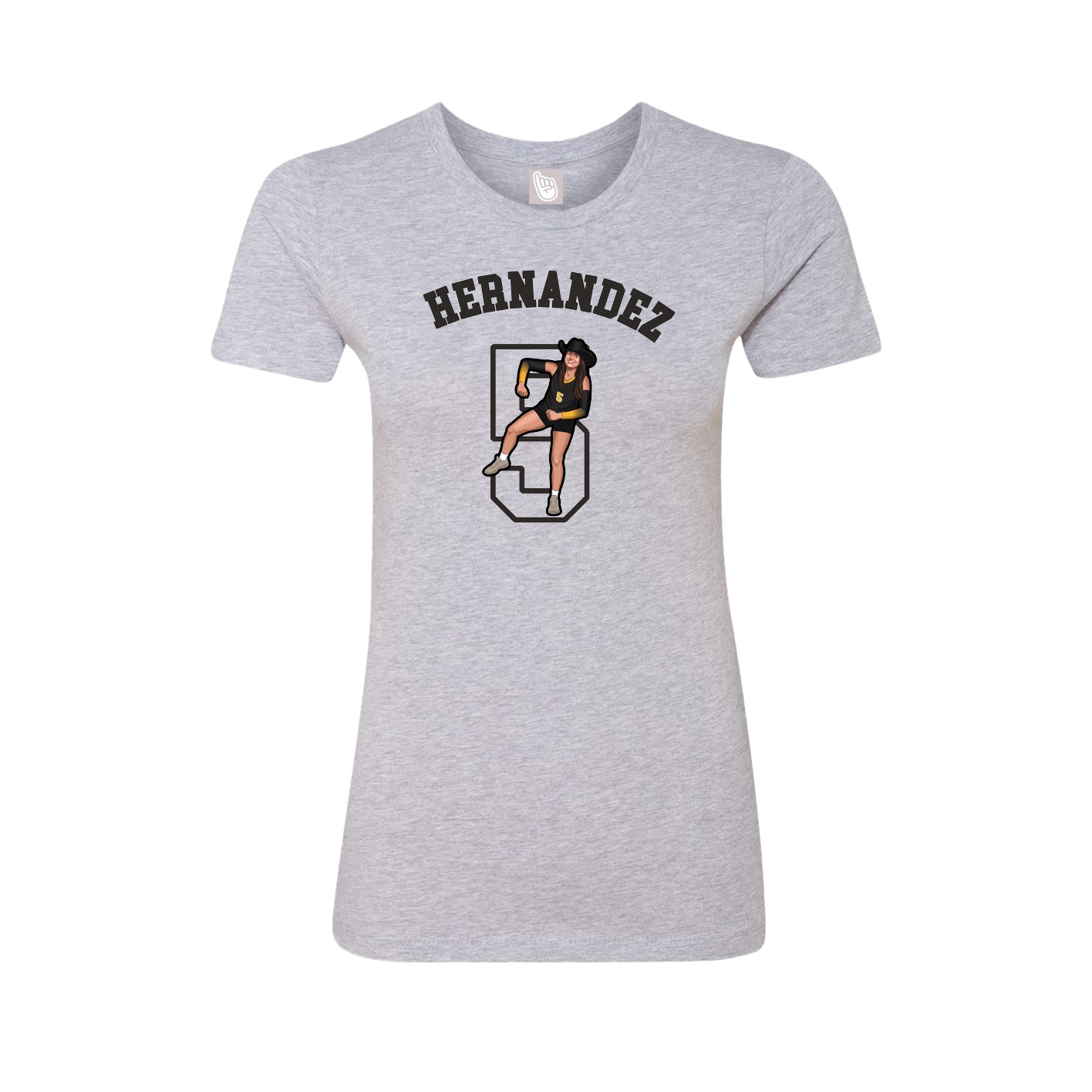 Fitted Women's Tee — Shirsey Arch in Grey