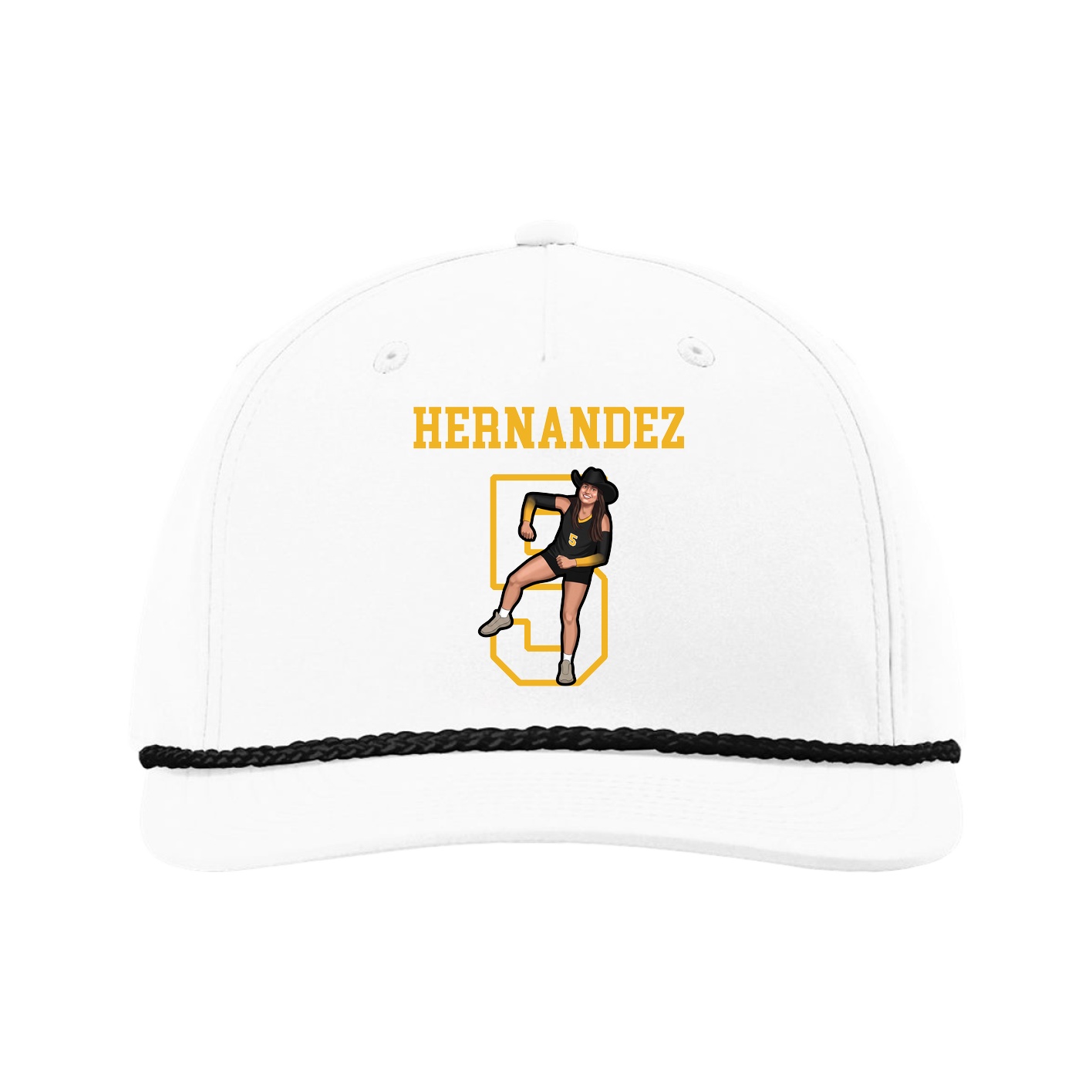 Five-Panel Classic Rope Cap — Shirsey in White