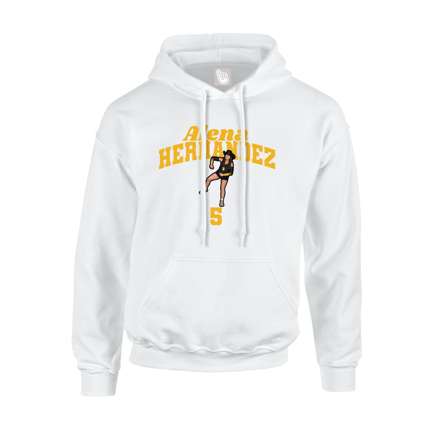 Hoodie — Signature Arch in White