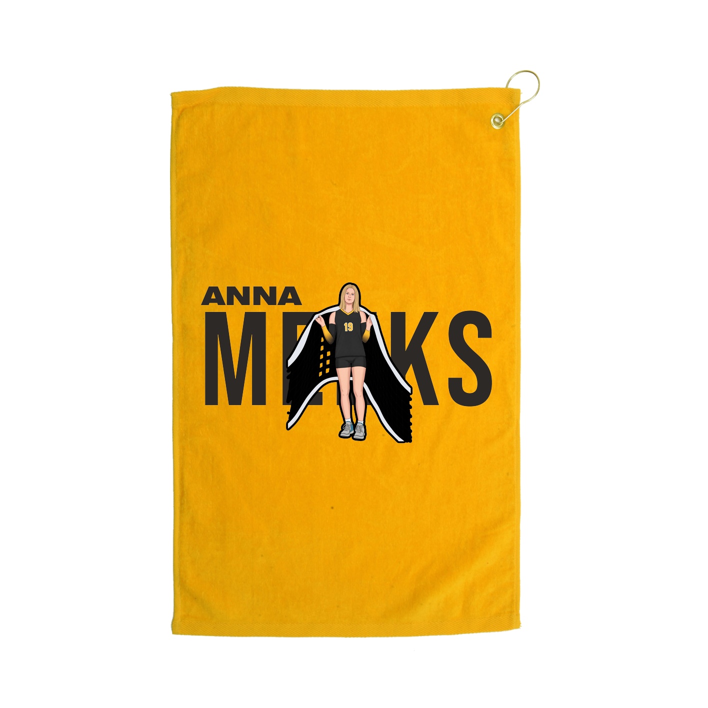 Golf Towel — Player Name in Gold
