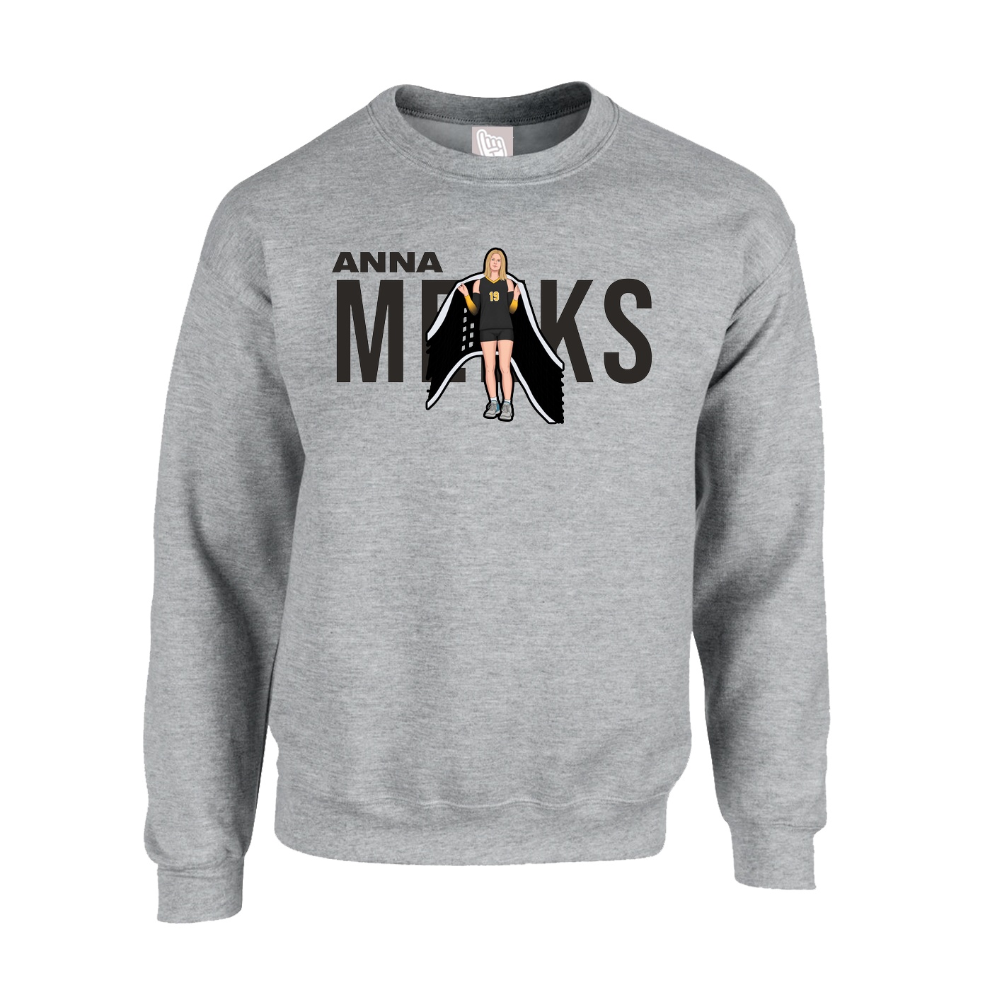 Fleece Crew — Player Name in Grey