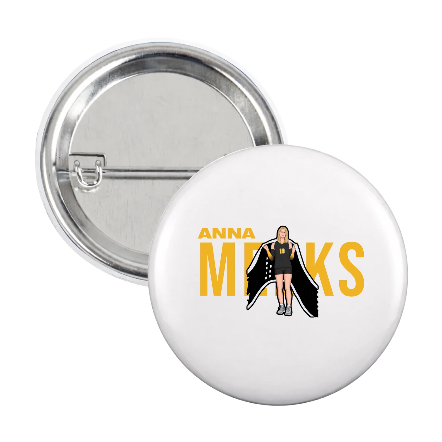 Game Day Button — Player Name in White