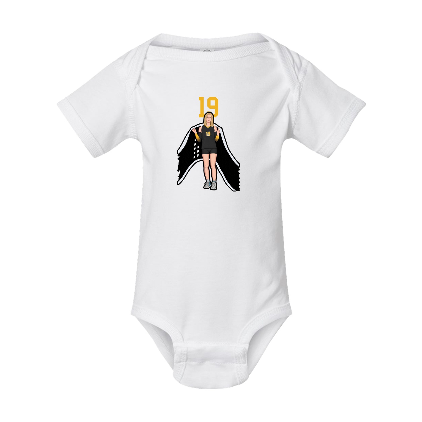 Baby Onesie — Number Top in White