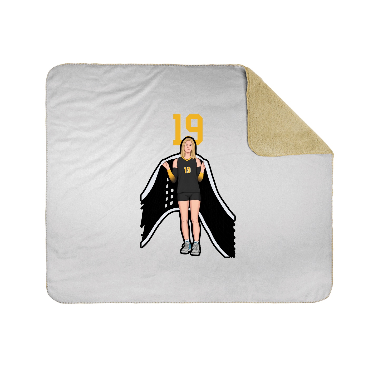 Throw Blanket — Number Top in White