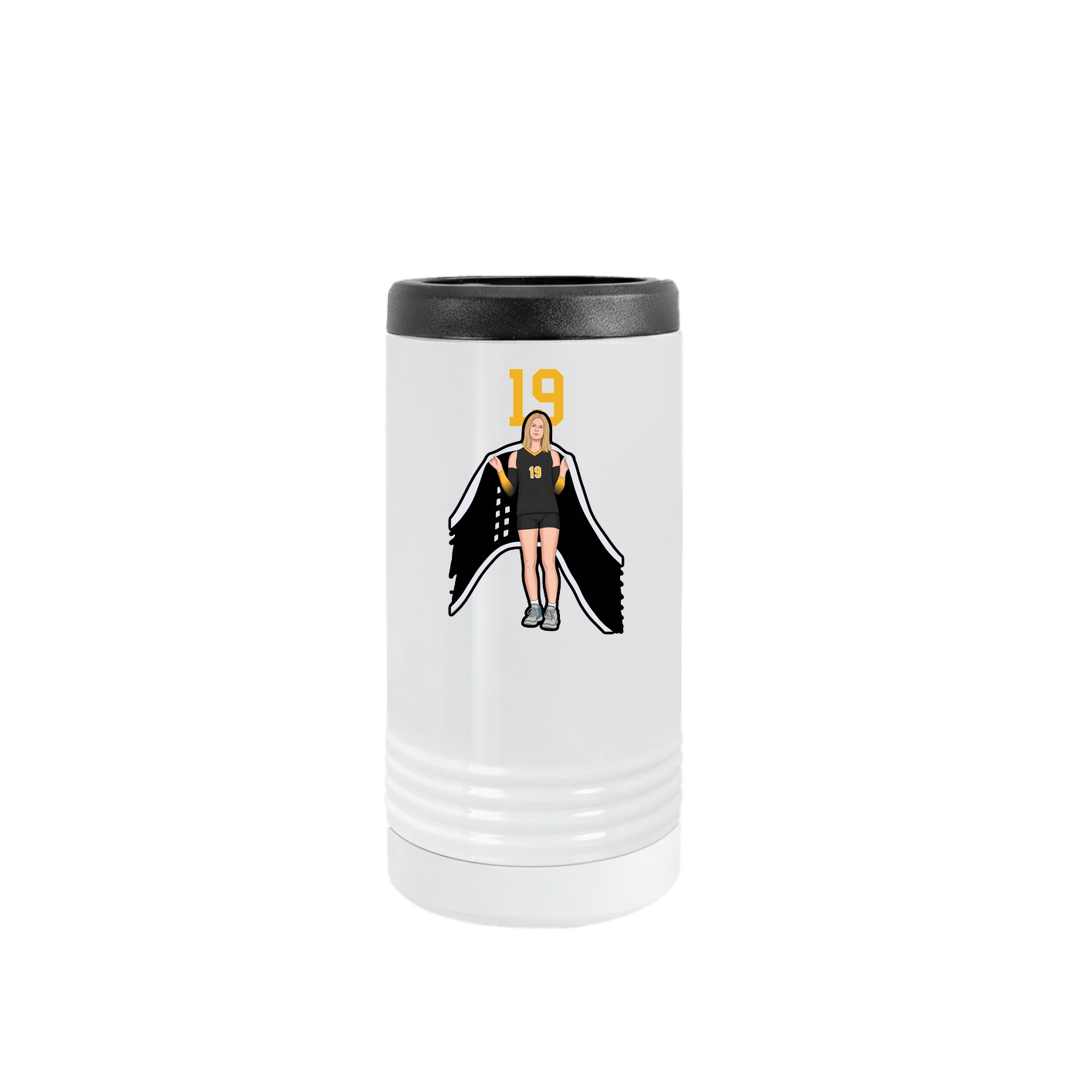 Slim Beverage Holder — Number Top in White
