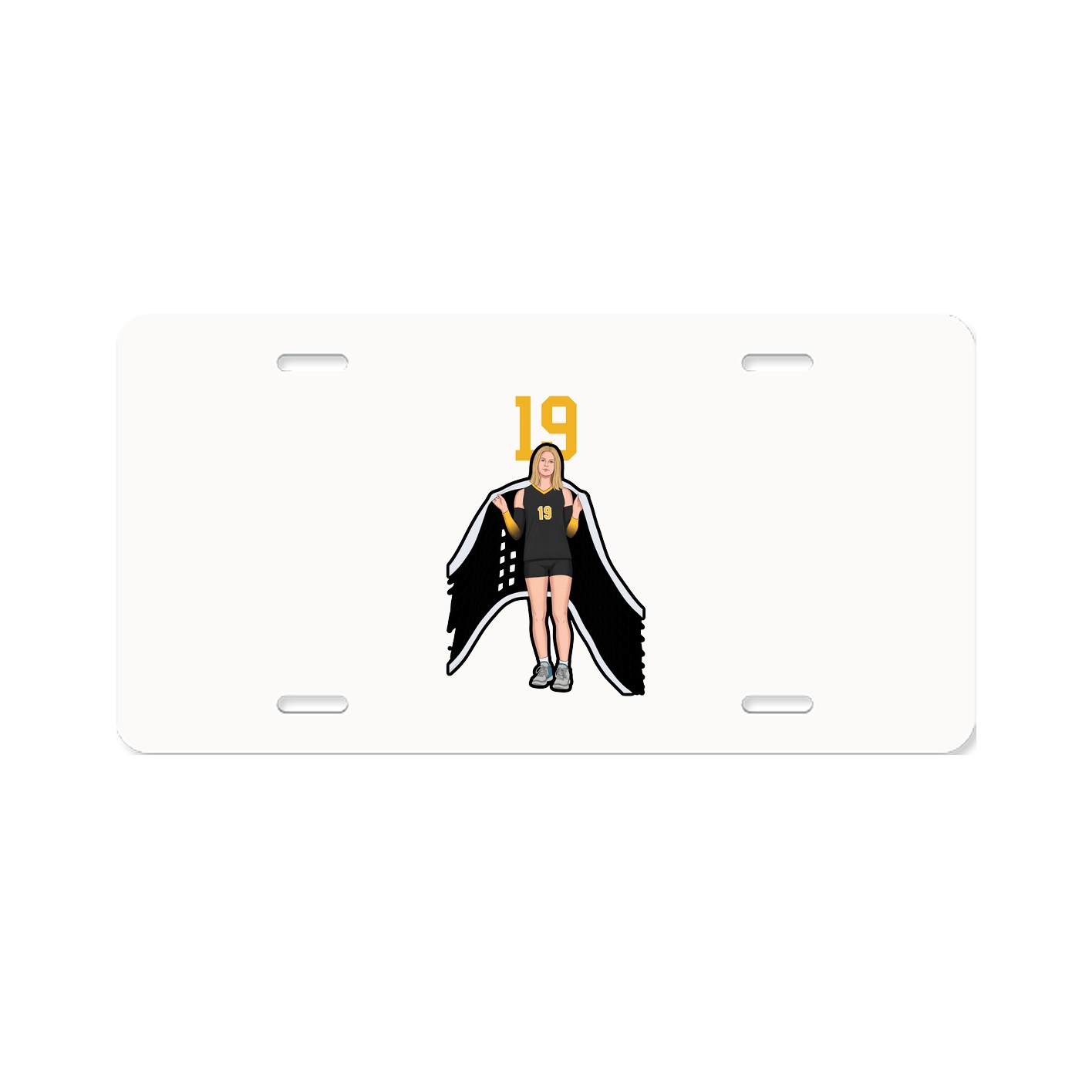 License Plate — Number Top in Classic