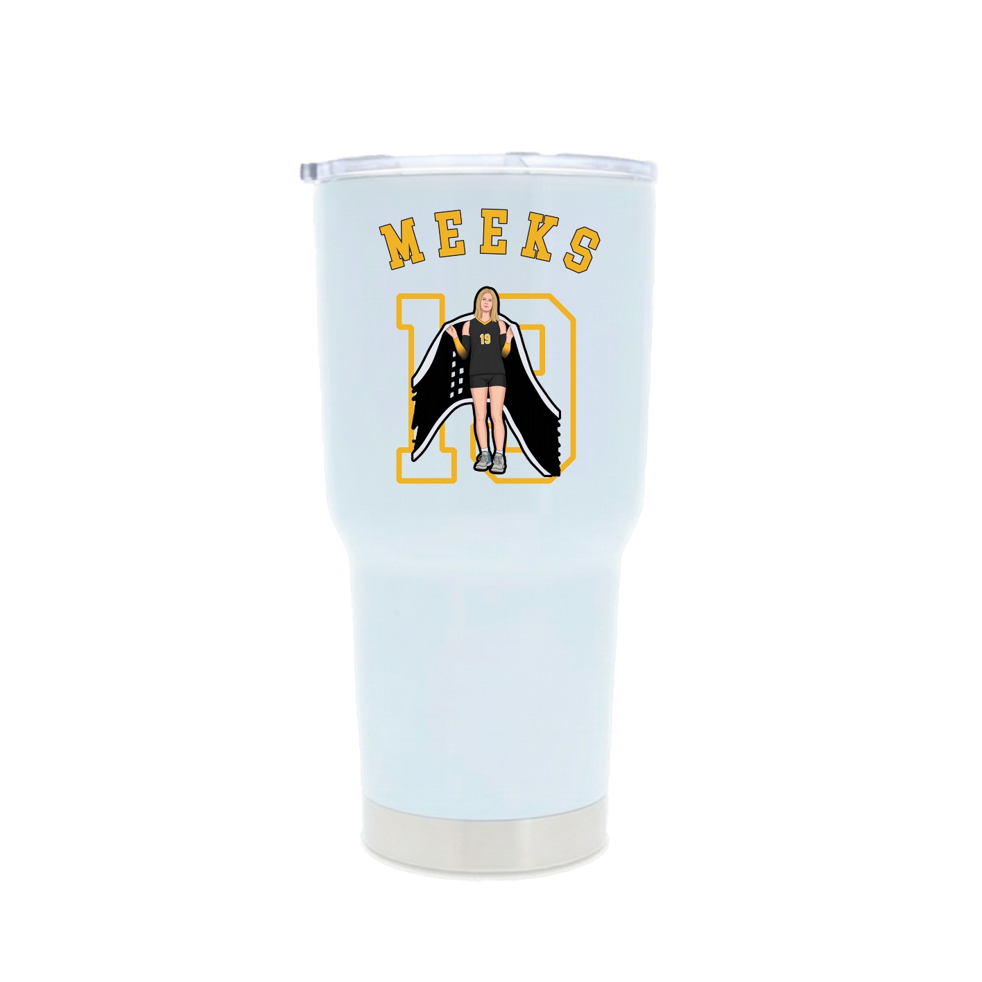 30oz Stainless Steel Tumbler — Shirsey Arch in White