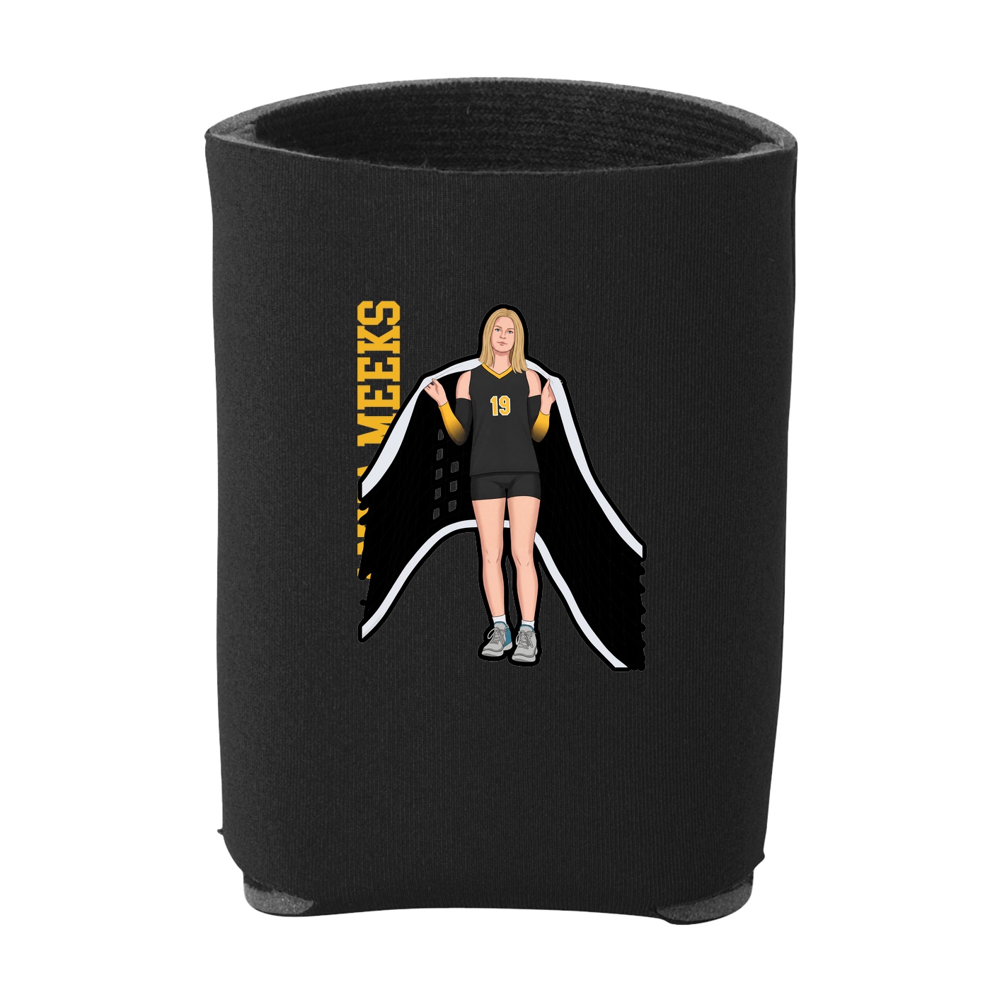 Can Holder — Name Vertical in Black