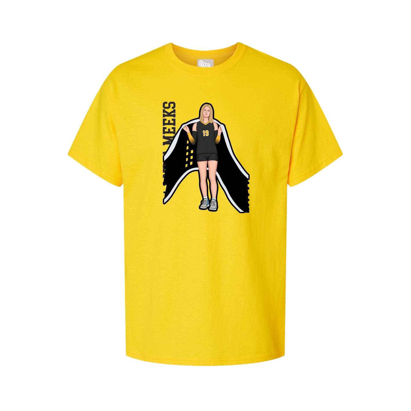 Tee — Name Vertical in Gold