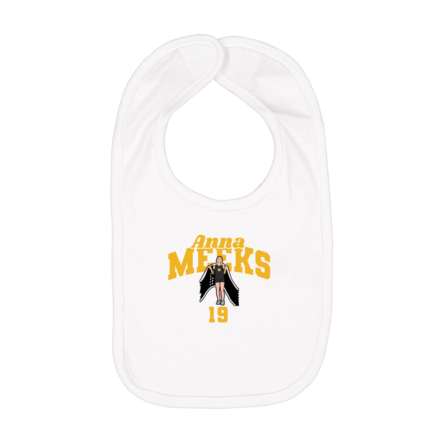 Infant Bib — Signature Arch in White