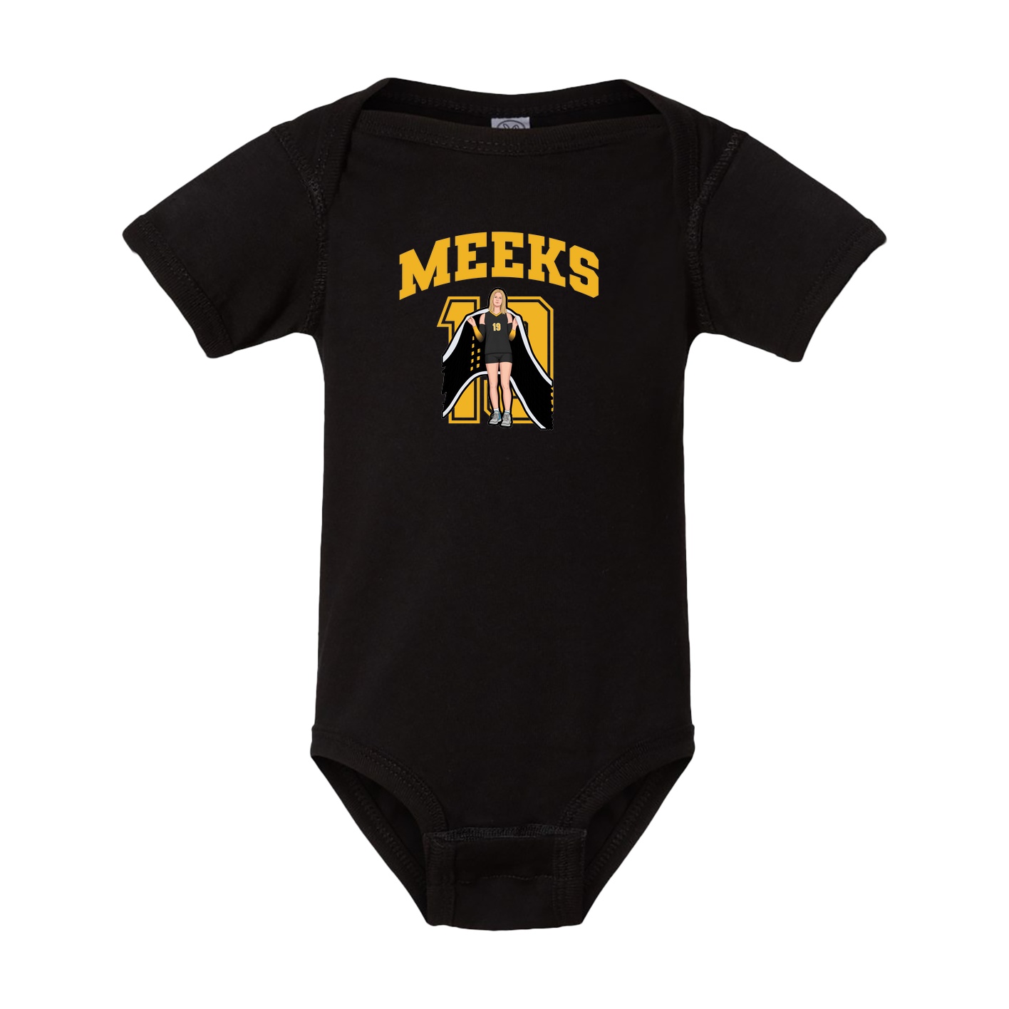 Baby Onesie — Number in Black