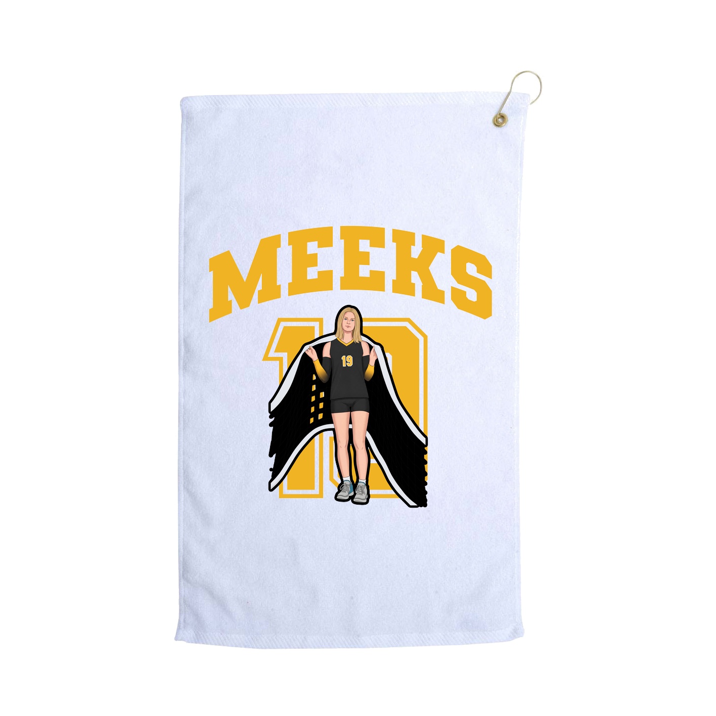 Golf Towel — Number in White
