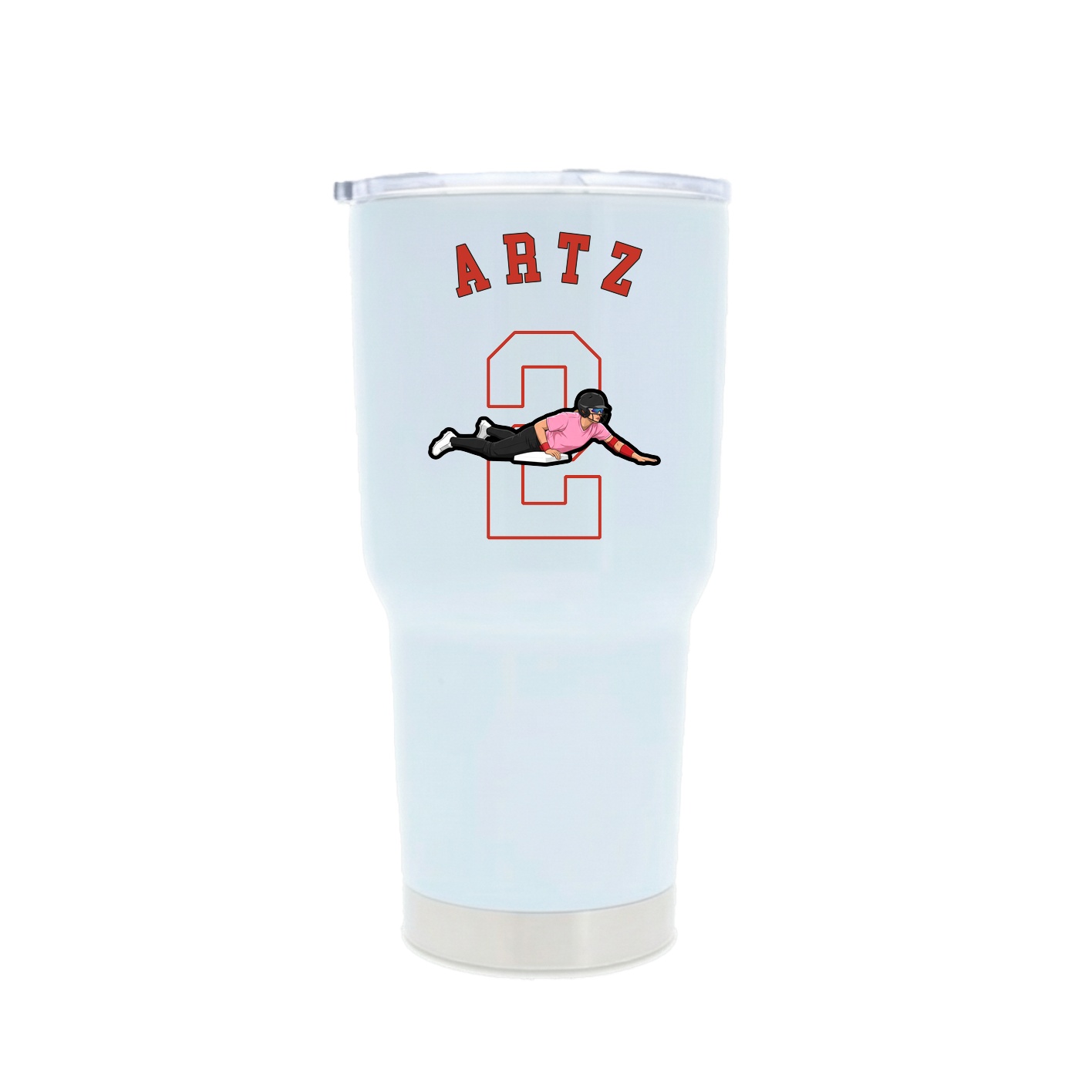 30oz Stainless Steel Tumbler — Shirsey Arch in White