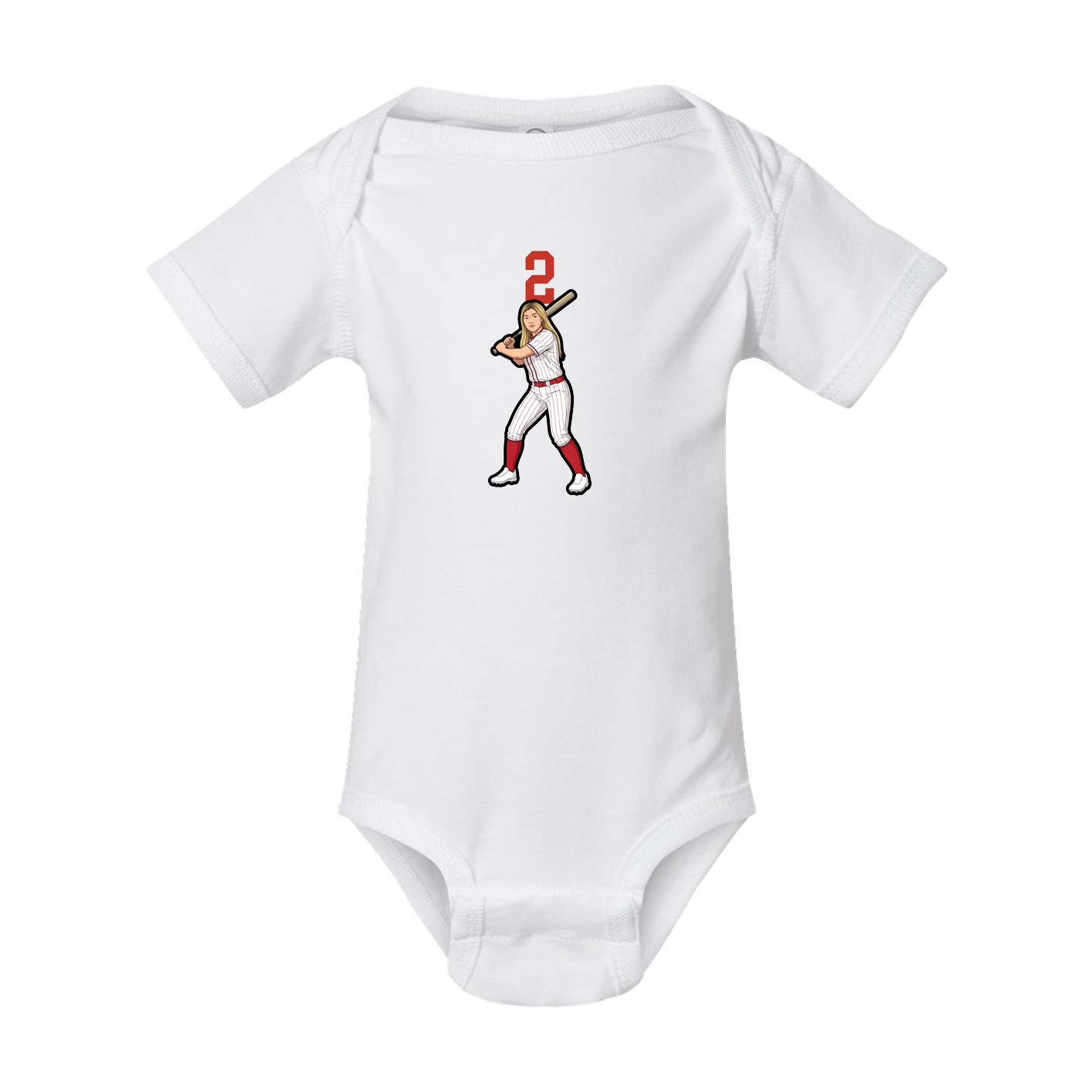 Baby Onesie — Number Top in White