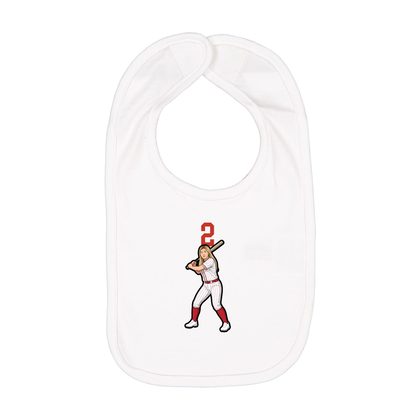 Infant Bib — Number Top in White