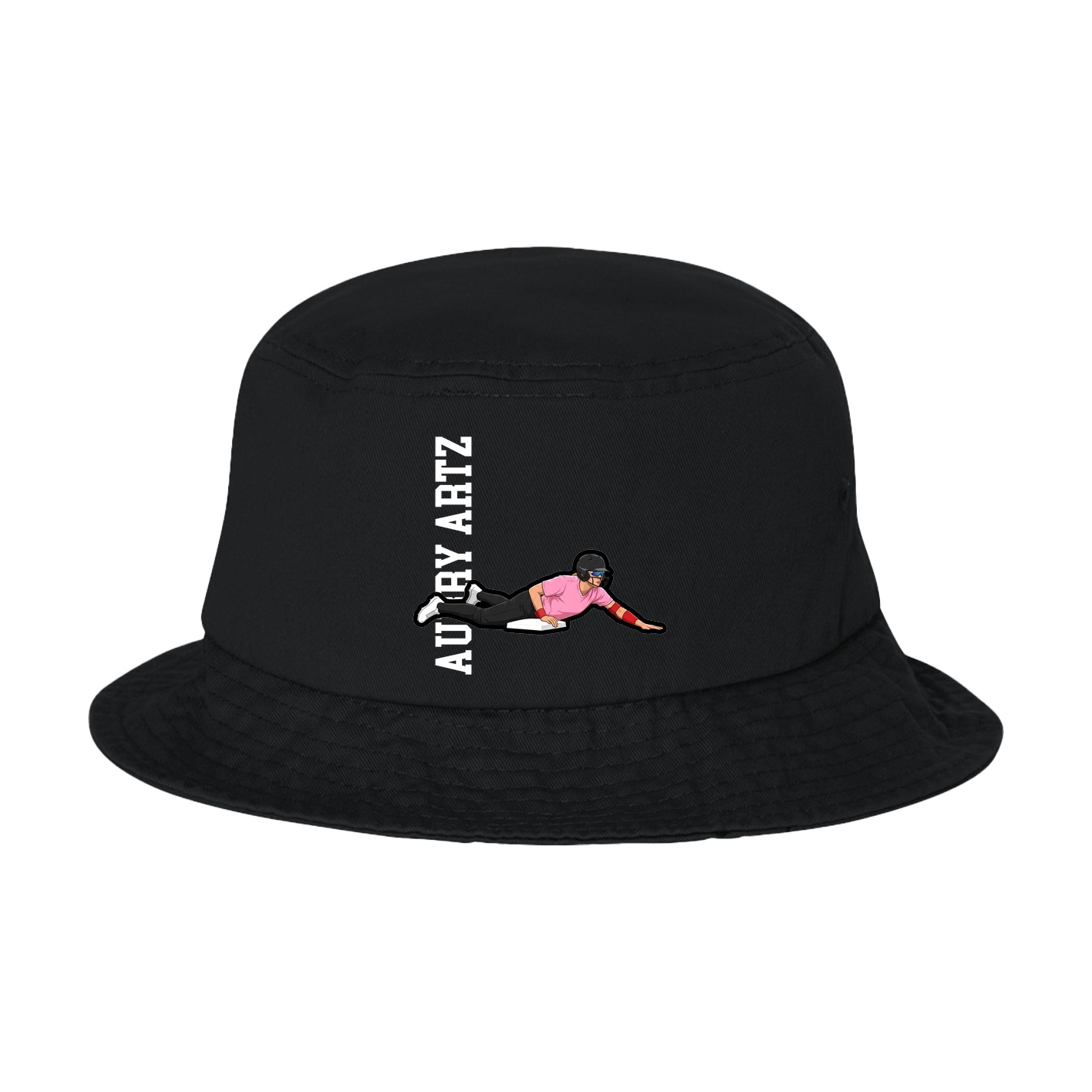 Bucket Cap — Name Vertical in Black