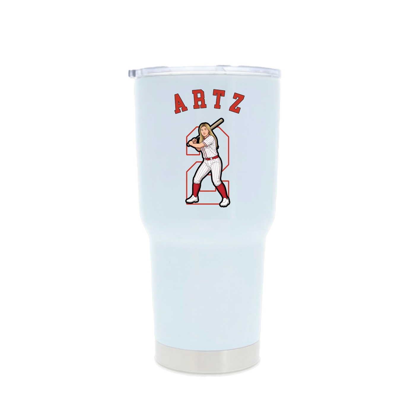 30oz Stainless Steel Tumbler — Shirsey Arch in White