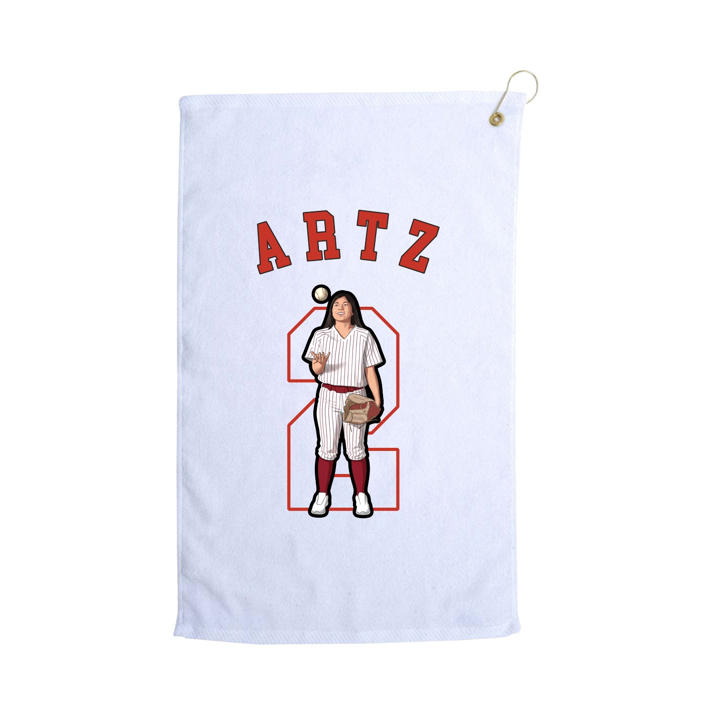 Golf Towel — Shirsey Arch in White