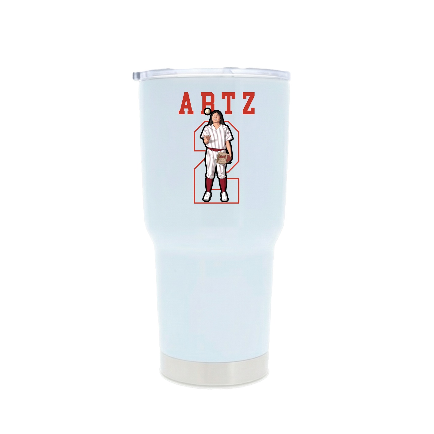 30oz Stainless Steel Tumbler — Shirsey in White