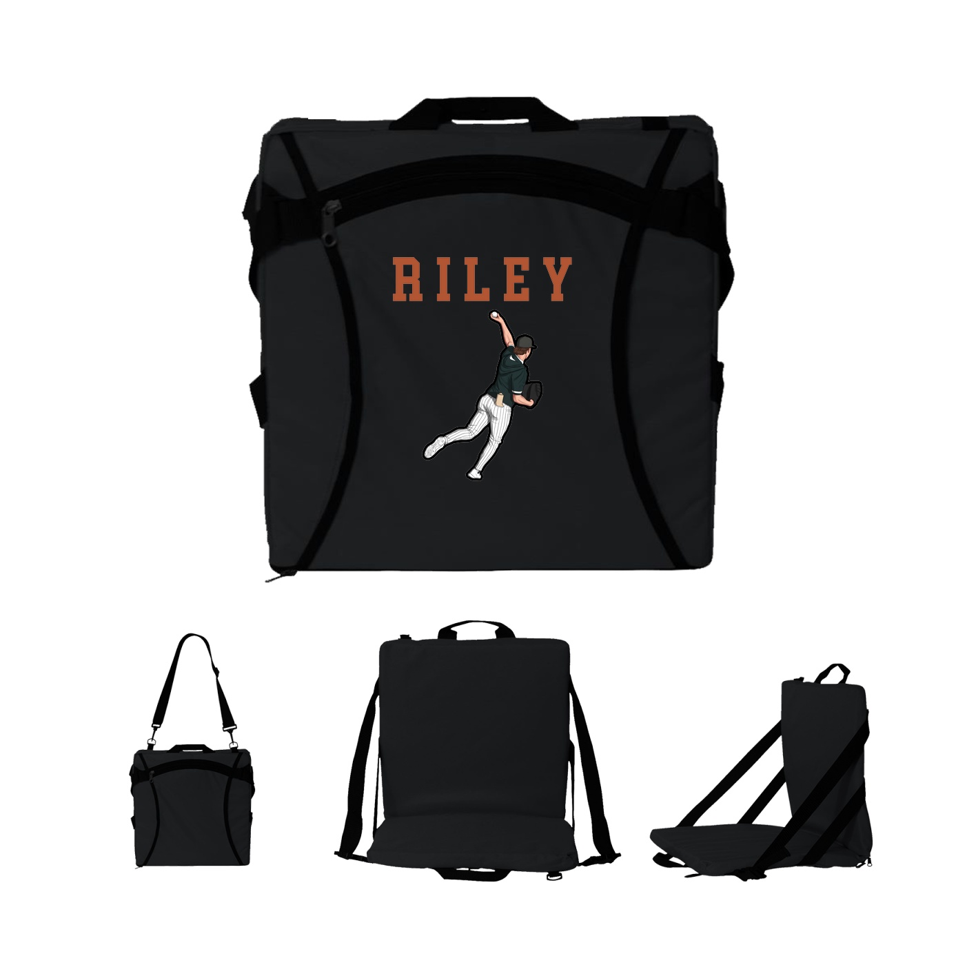 Folding Stadium Seat — Shirsey in Black