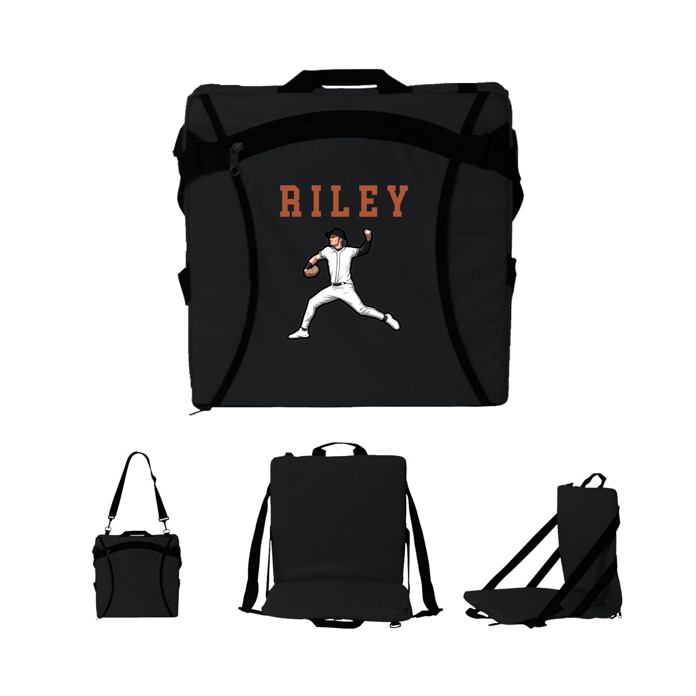 Folding Stadium Seat — Shirsey in Black