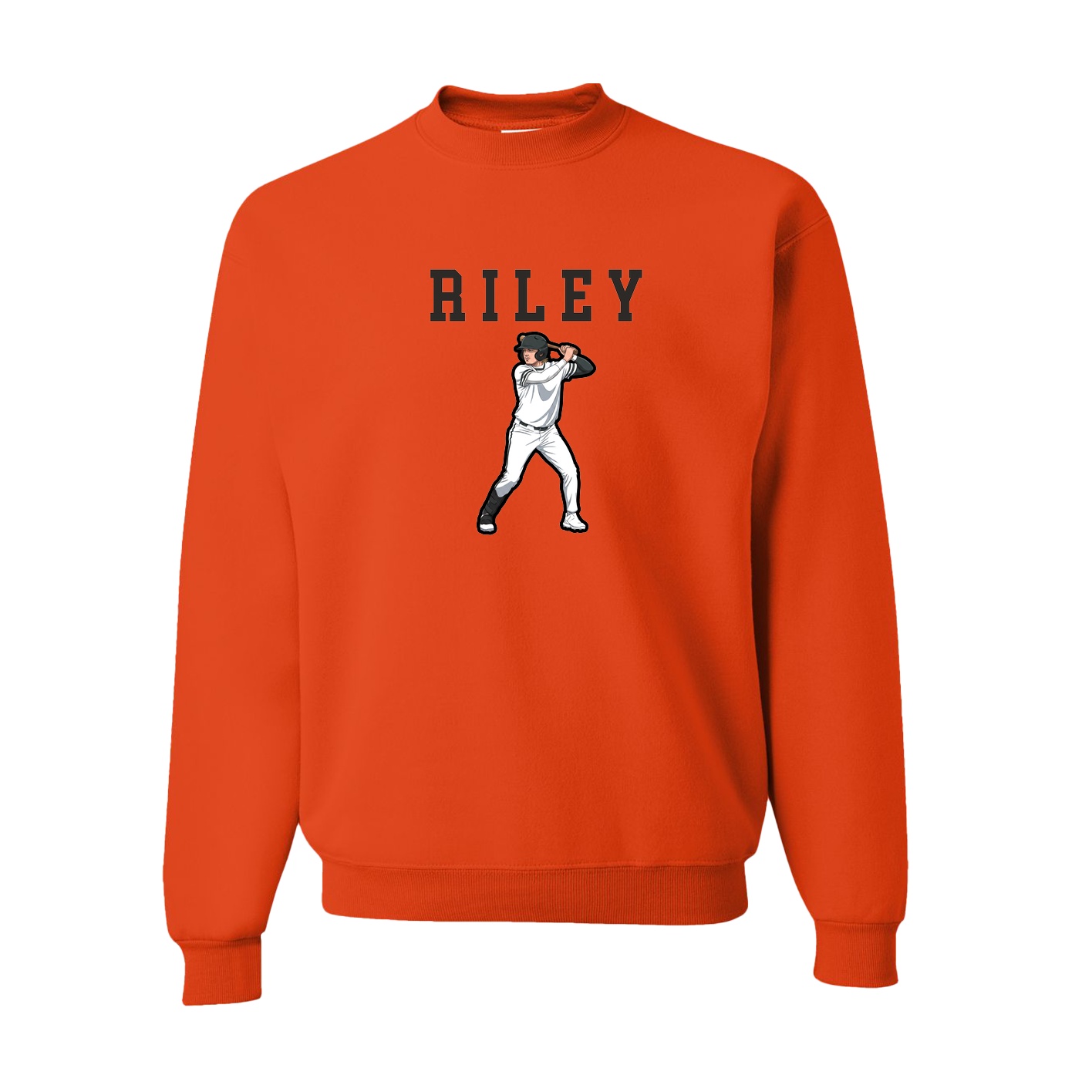 Fleece Crew — Shirsey in Orange