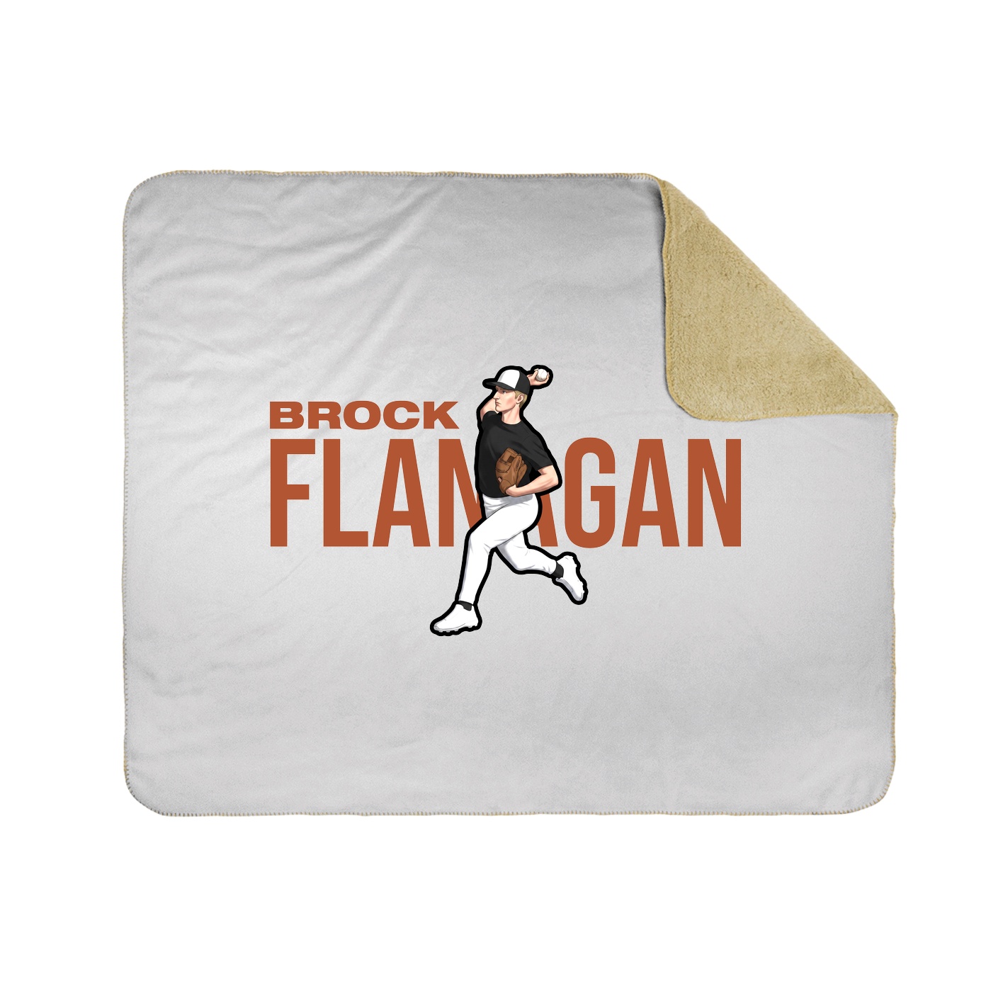 Throw Blanket — Player Name in White