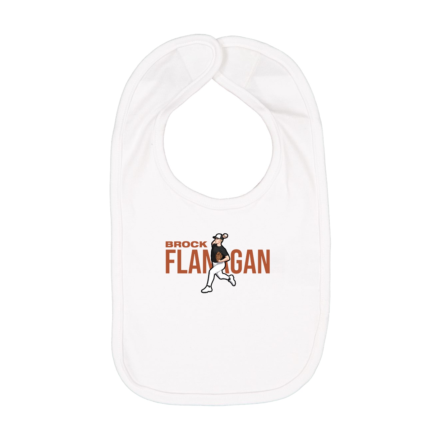 Infant Bib — Player Name in White