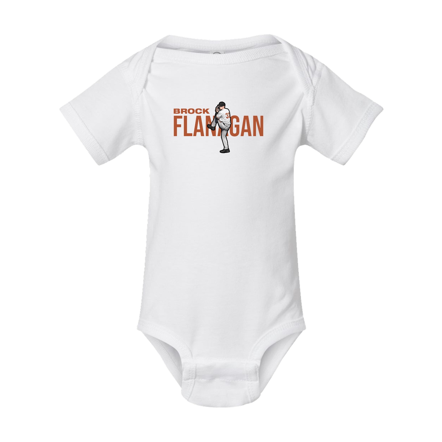 Baby Onesie — Player Name in White