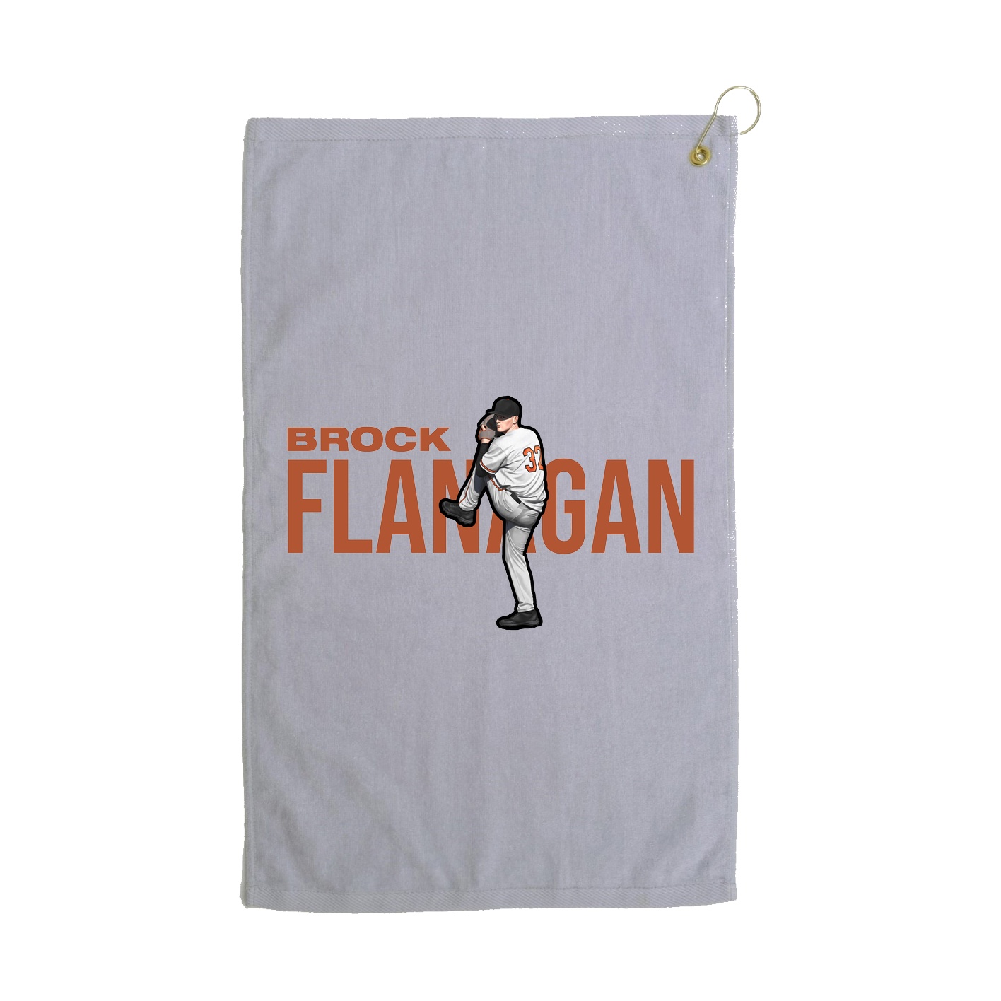Golf Towel — Player Name in Grey