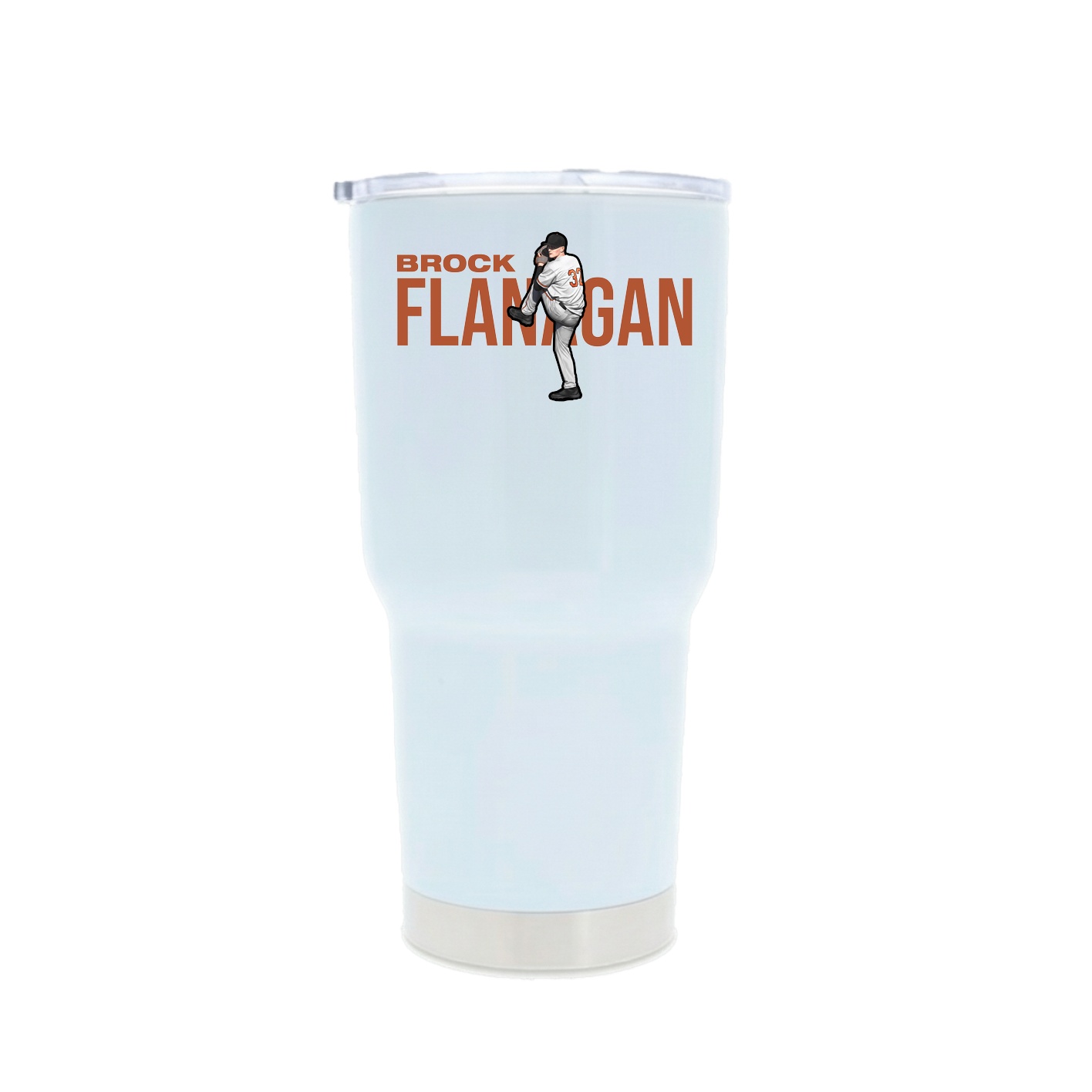 30oz Stainless Steel Tumbler — Player Name in White