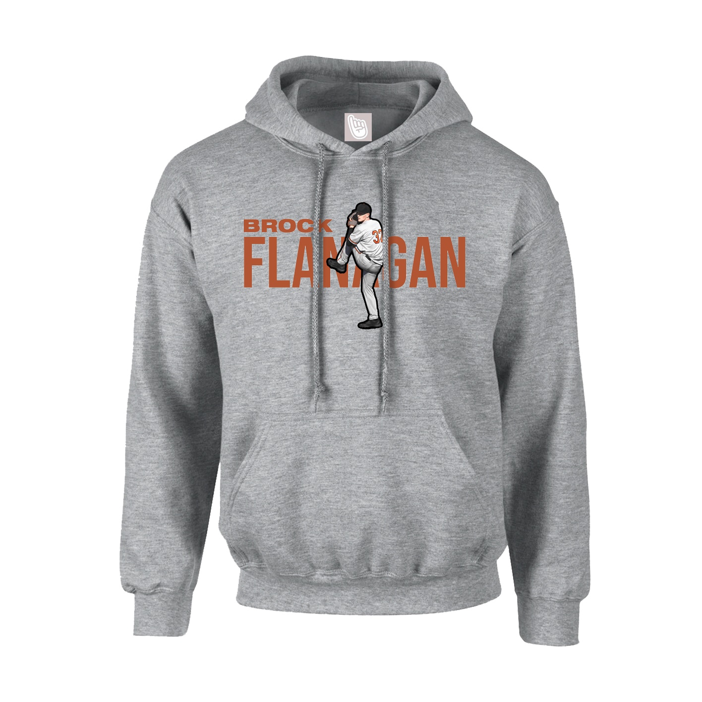 Youth Hoodie — Player Name in Grey