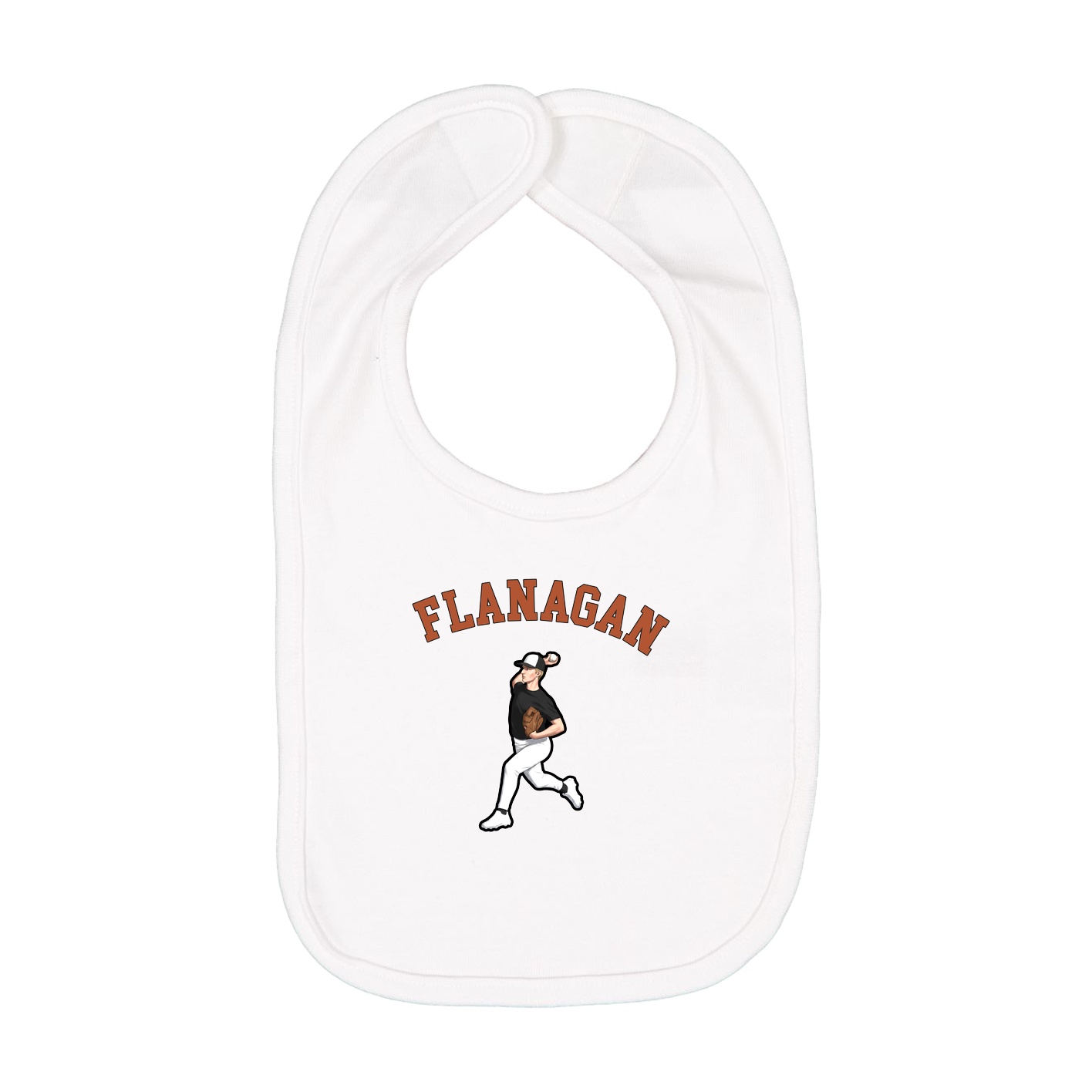 Infant Bib — Shirsey Arch in White