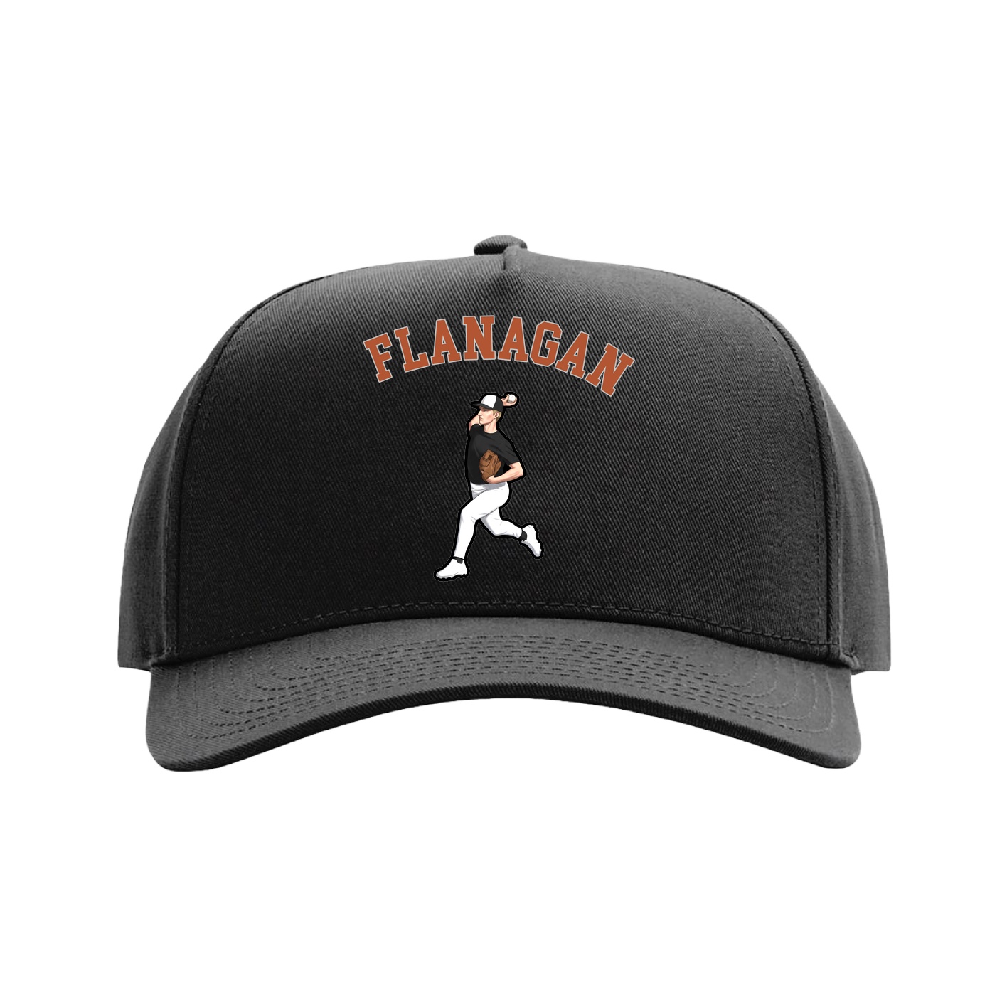 Full Fabric Five-Panel Champ Cap — Shirsey Arch in Black