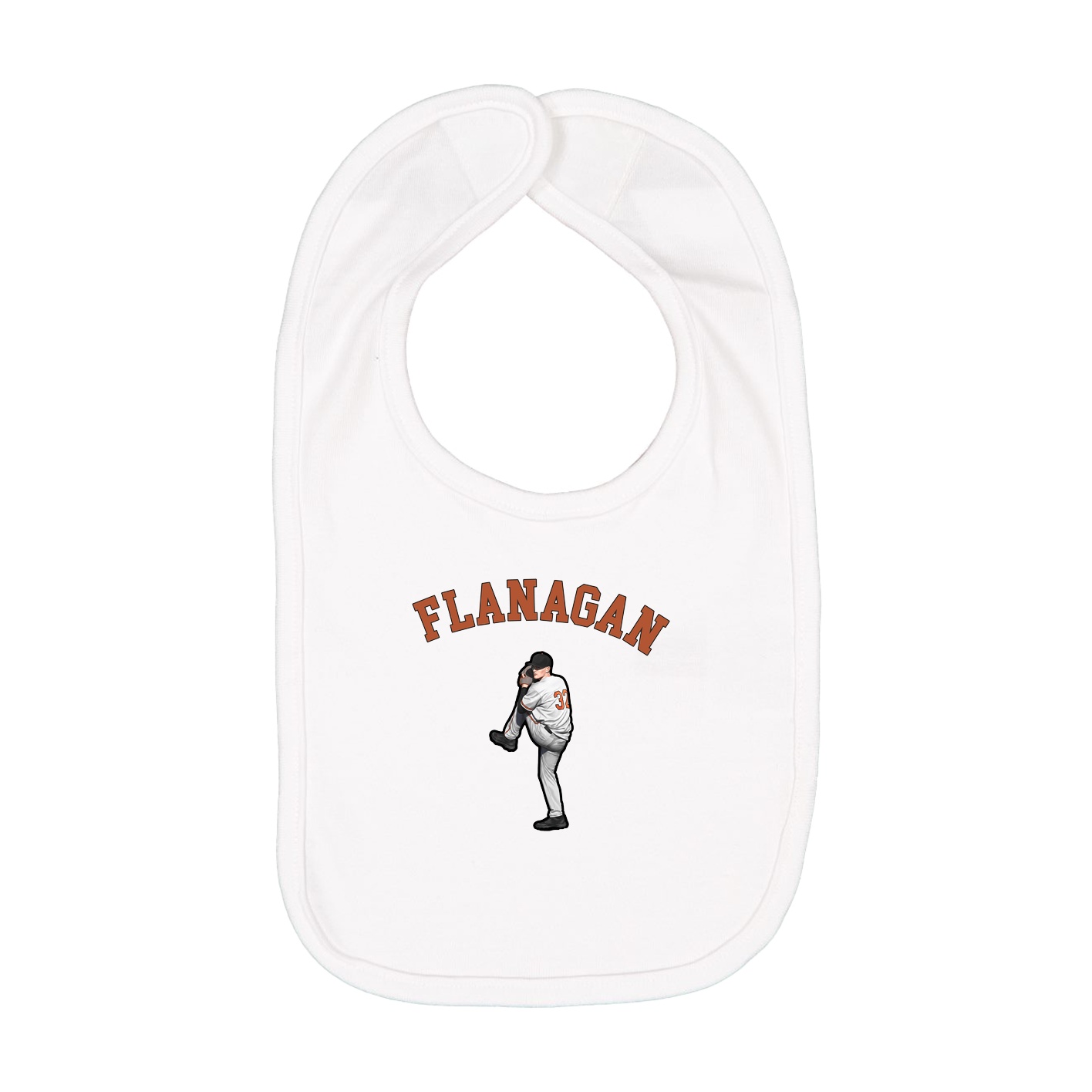 Infant Bib — Shirsey Arch in White