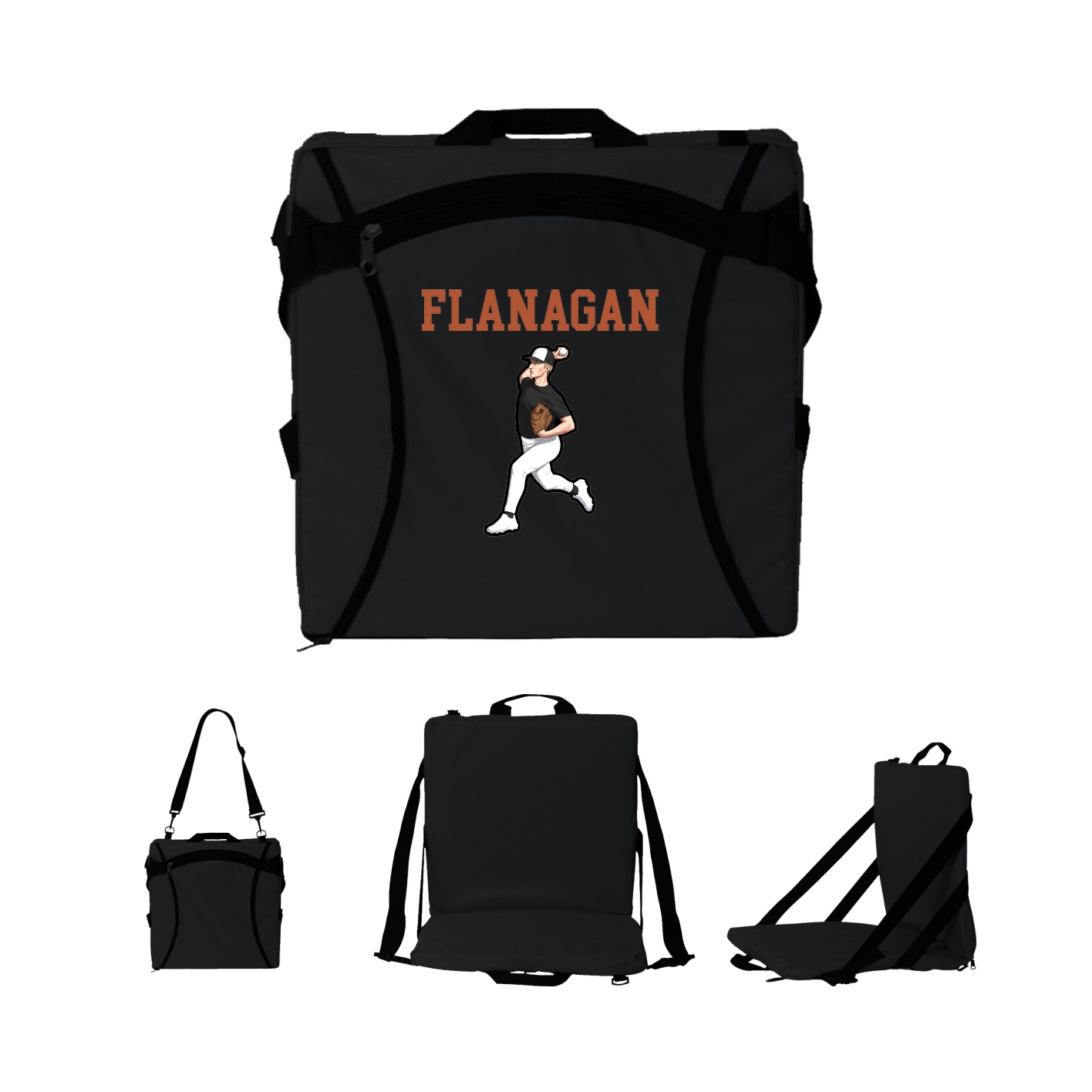 Folding Stadium Seat — Shirsey in Black